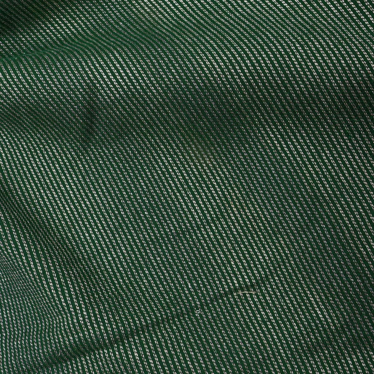 Forest Green Silver Zari Striped Jamawar Silk Fabric