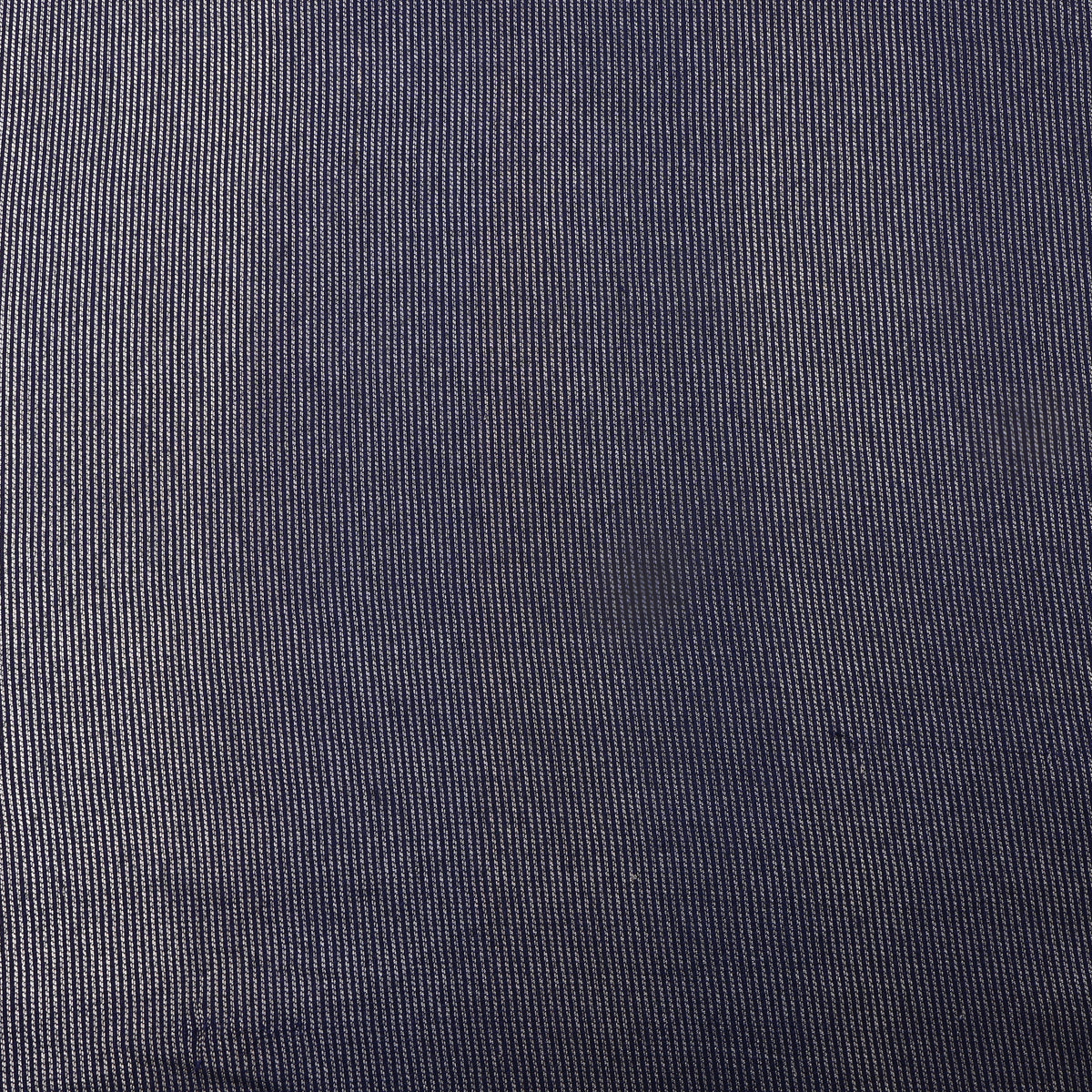 Navy Blue Silver Zari Striped Jamawar Silk Fabric