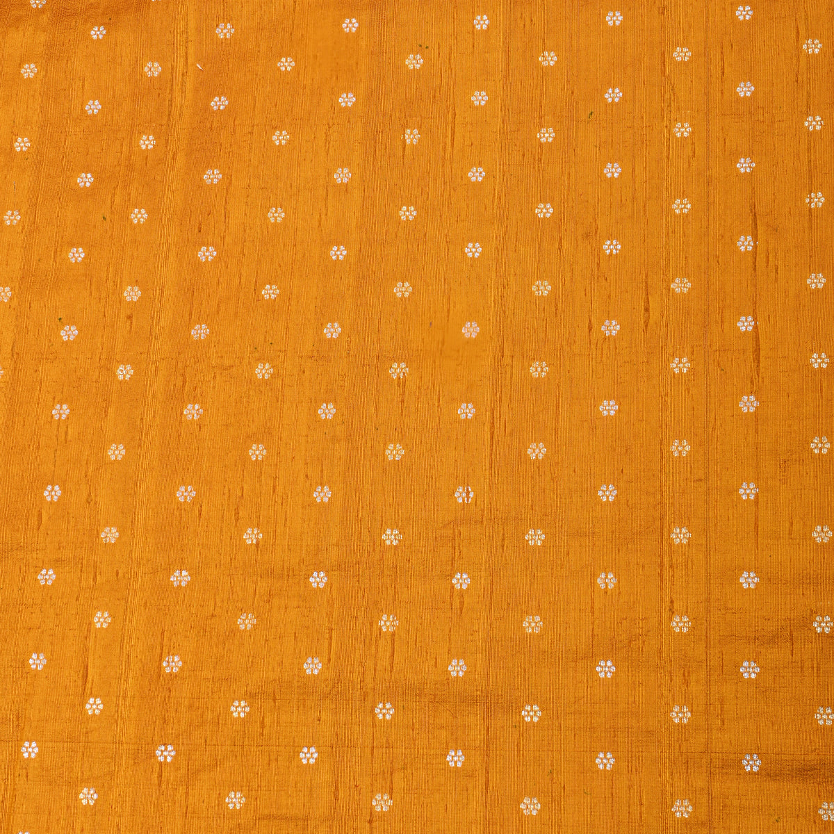 Marigold Gold Floral Butti Jamawar Silk Fabric