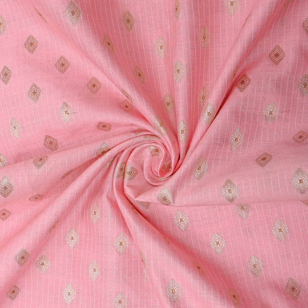 Lavender Dual Tone Zari Self Weave Banarasi Silk Fabric