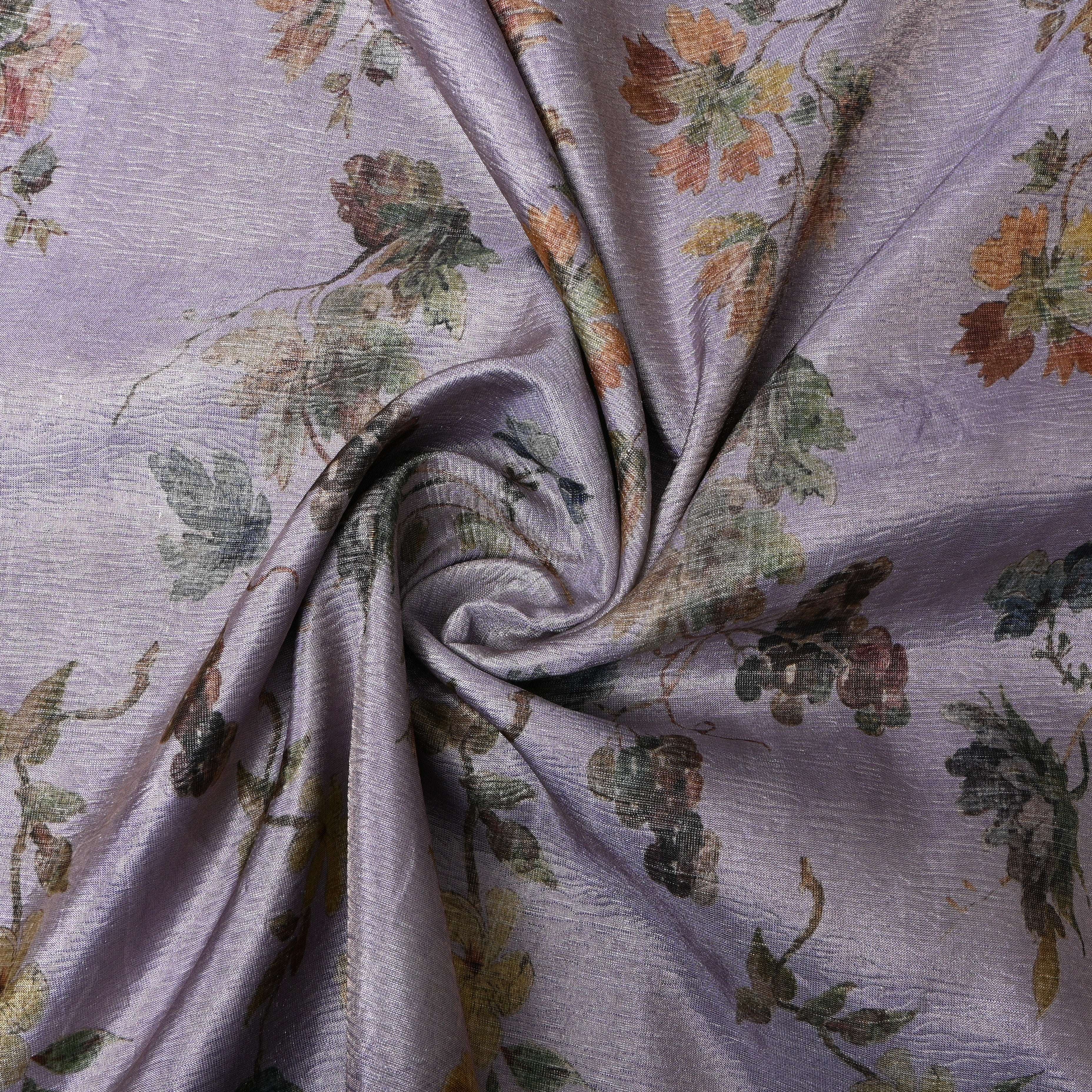Lilac Grapevine Print Organza Tissue Fabric