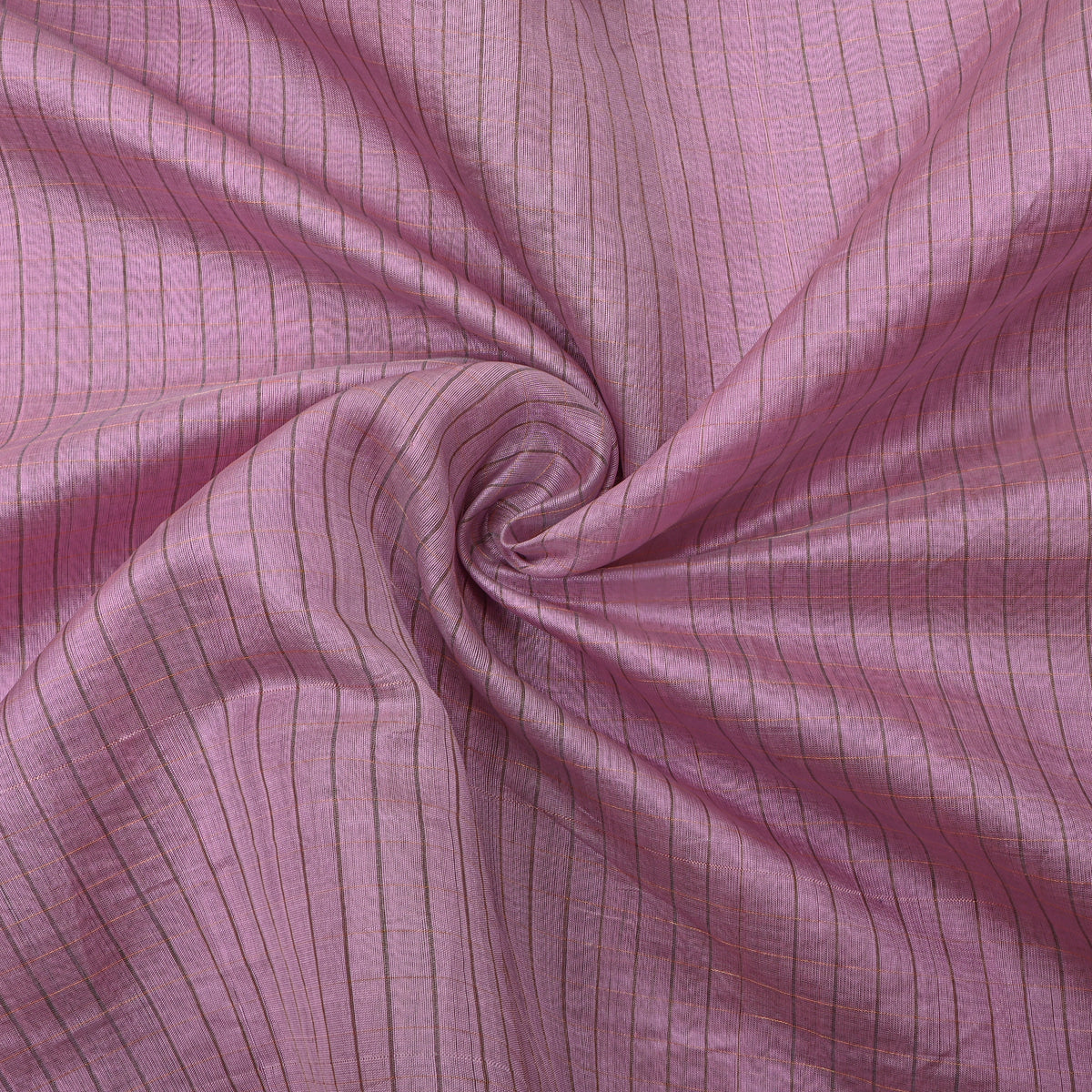 Lilac Gold Stripe Self Weave Jamawar Silk Fabric