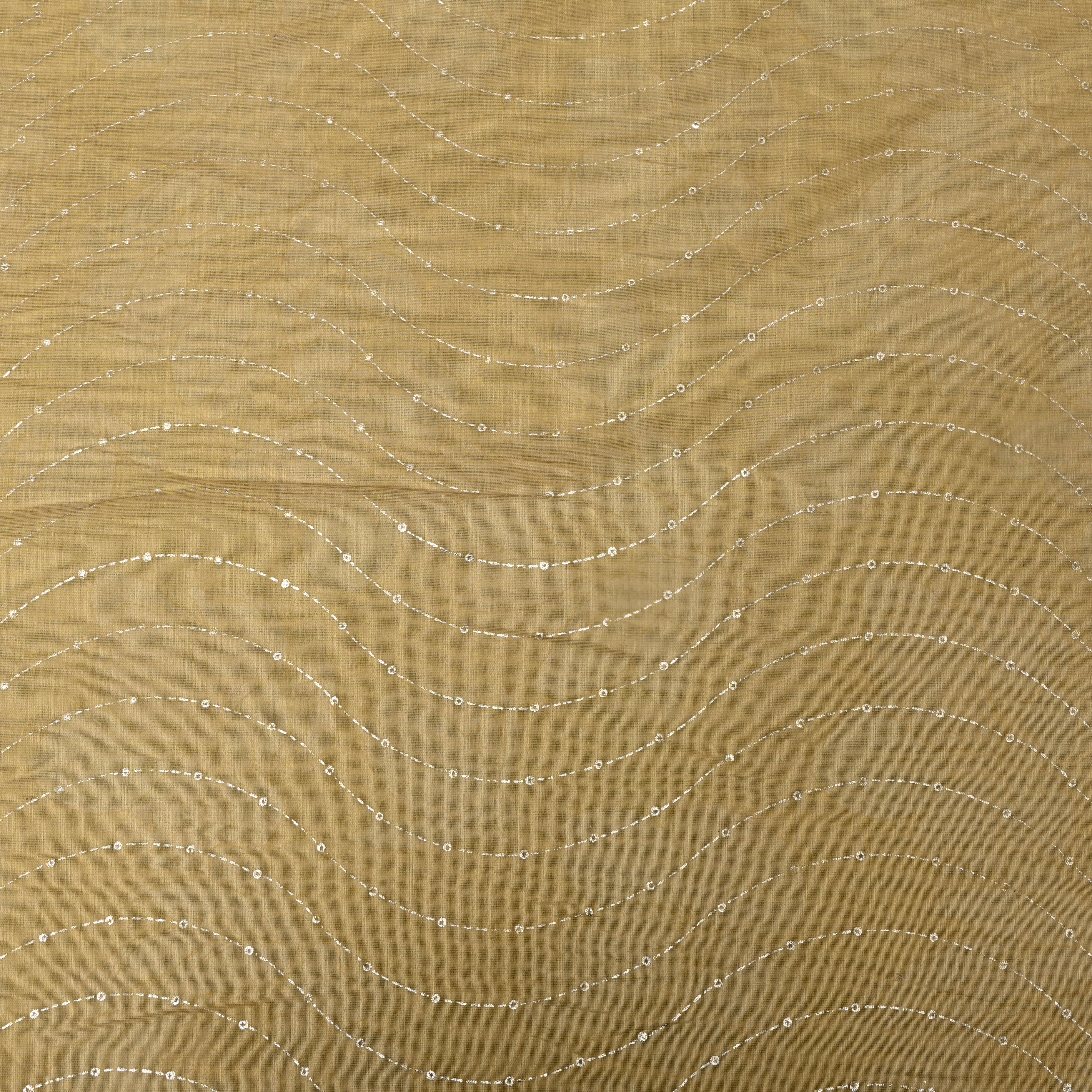 Golden Wave Foil Print Jamawar Silk