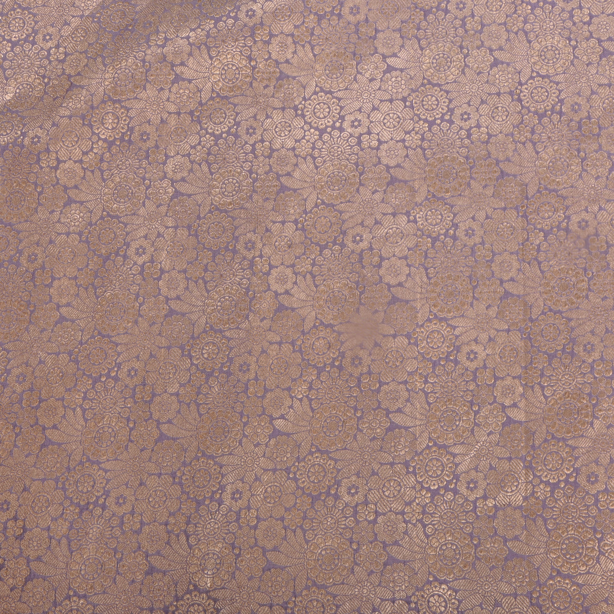 Soft Lavender Gold Zari Jamawar Silk Fabric