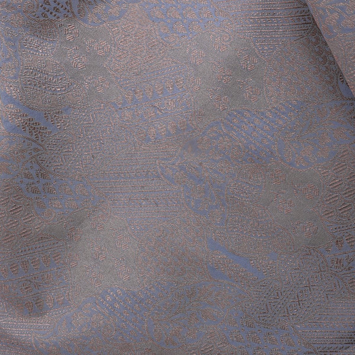 Slate Blue Banarasi Silk With Gold Zari Weave