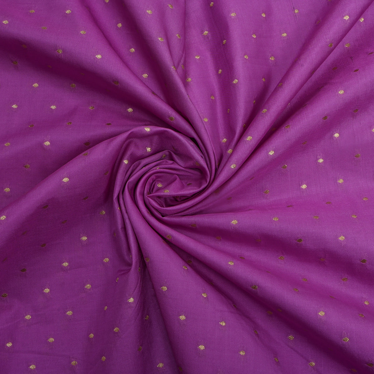 Orchid Purple Gold Zari Butti Jamawar Silk Fabric