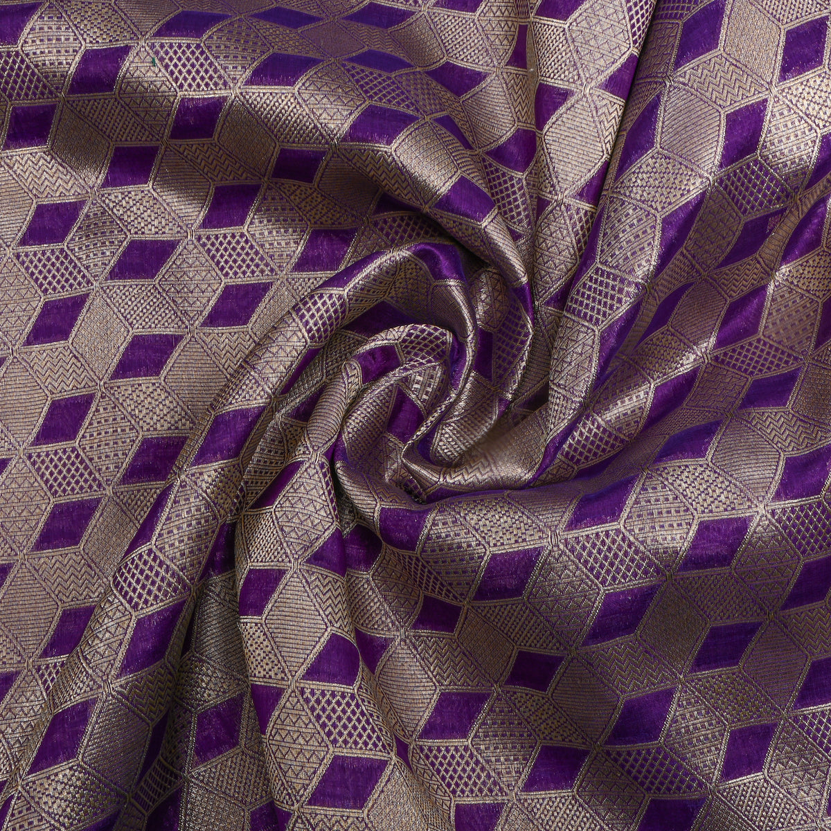 Purple Zari Weave Banarasi Silk