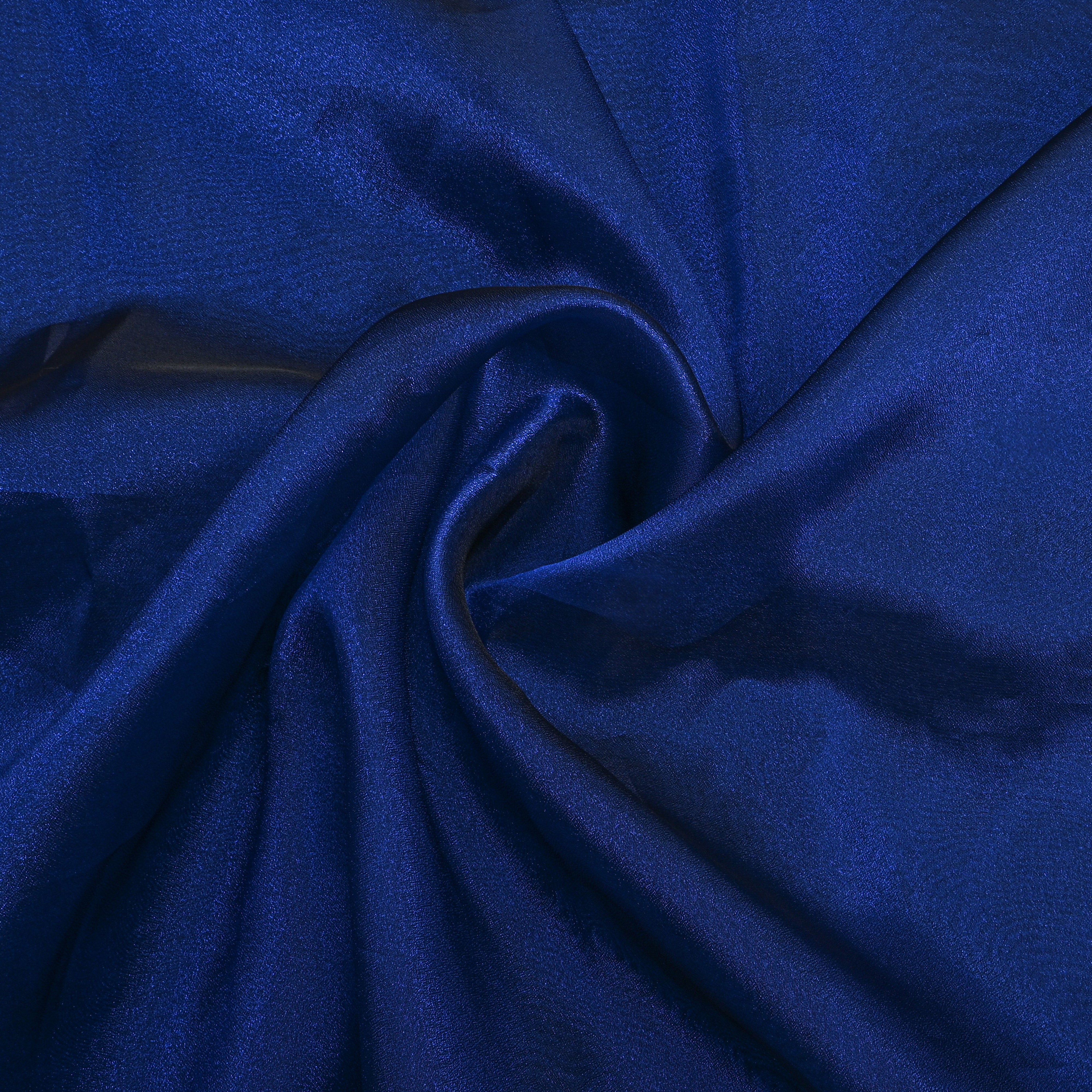 Dark Shimmery Blue Plain Organza Fabric