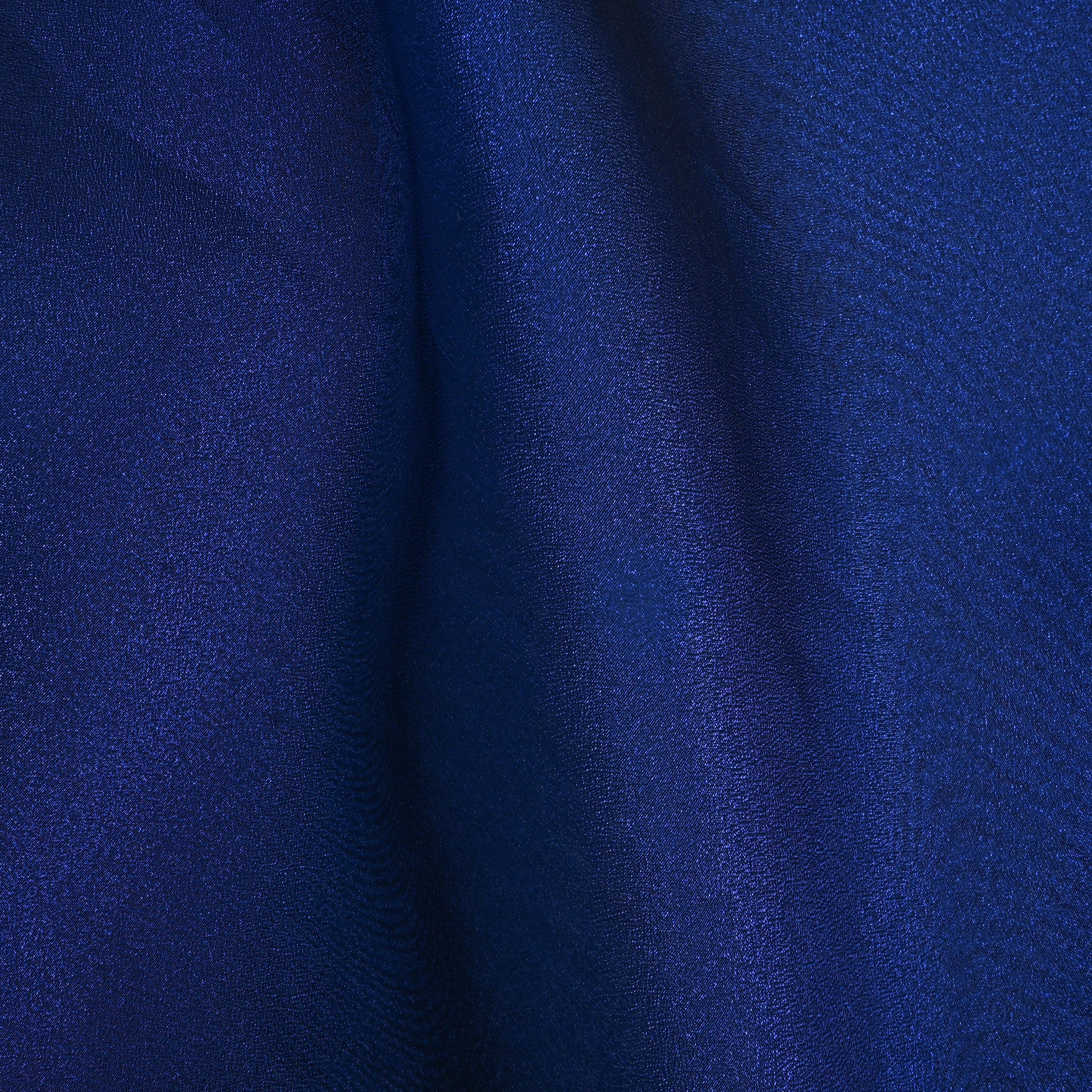 Dark Shimmery Blue Plain Organza Fabric