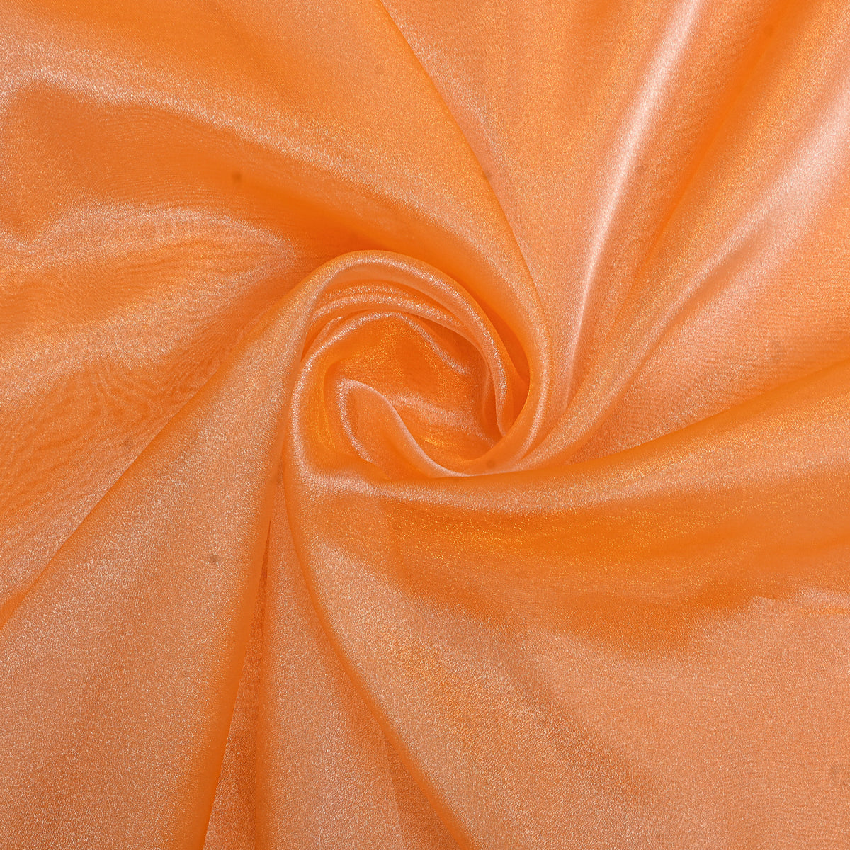 Orange Plain Organza Fabric