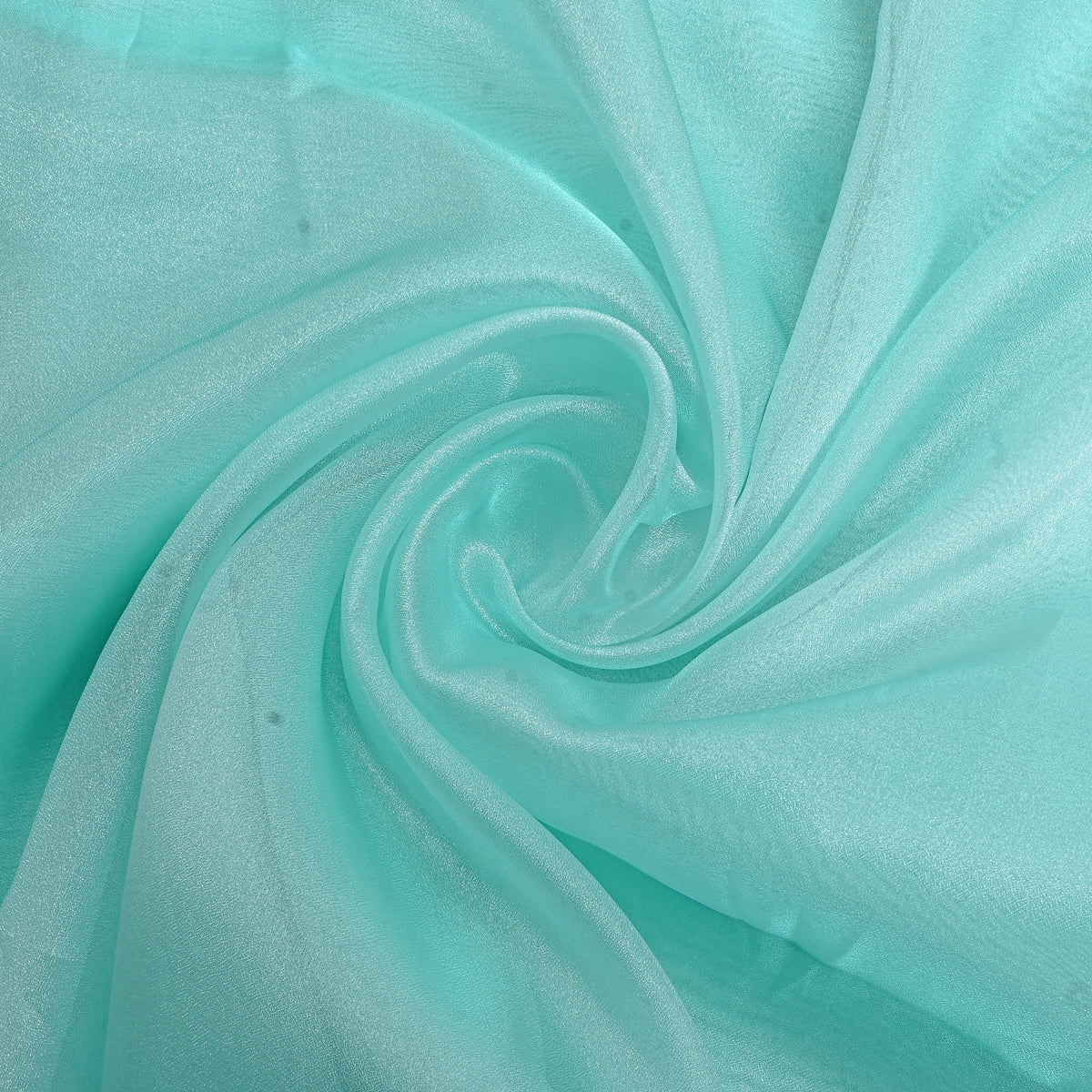 Light Shimmery Turquoise Plain Organza Fabric
