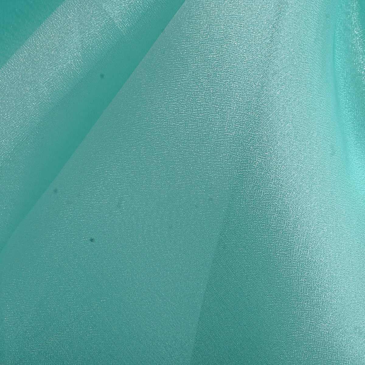 Light Shimmery Turquoise Plain Organza Fabric