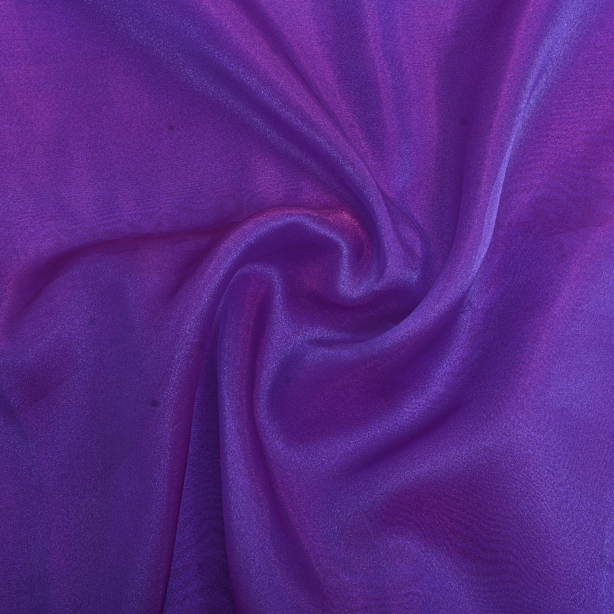 Dark Shimmery Purple Plain Organza Fabric