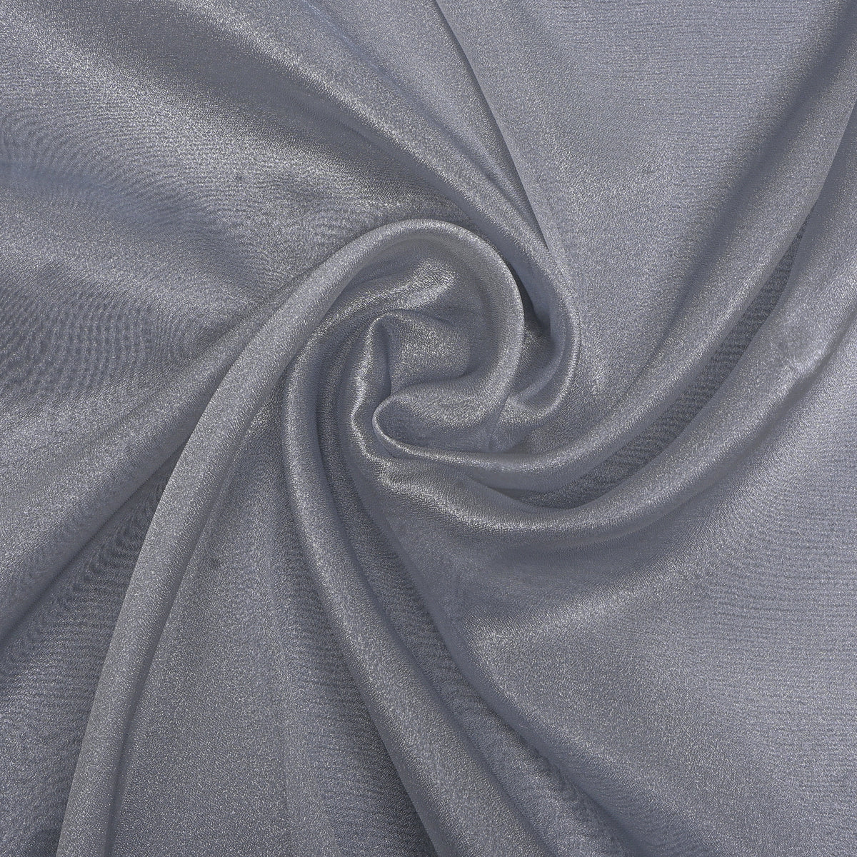 Dark Shimmery Gray Plain Organza Fabric