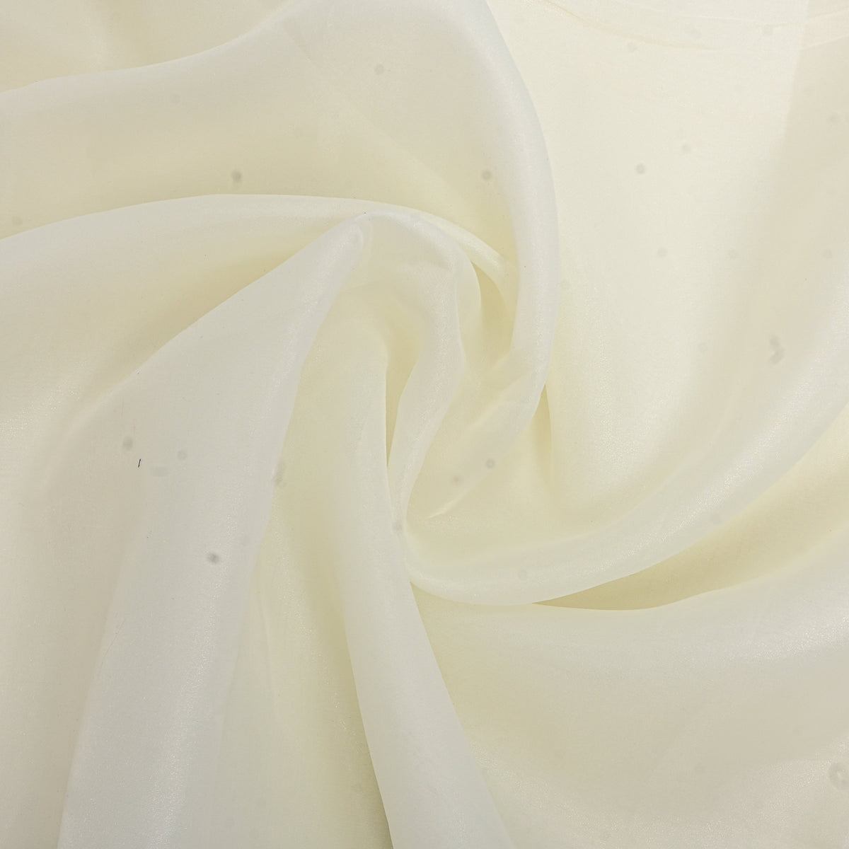 Pearl White Shimmer Plain Organza Fabric
