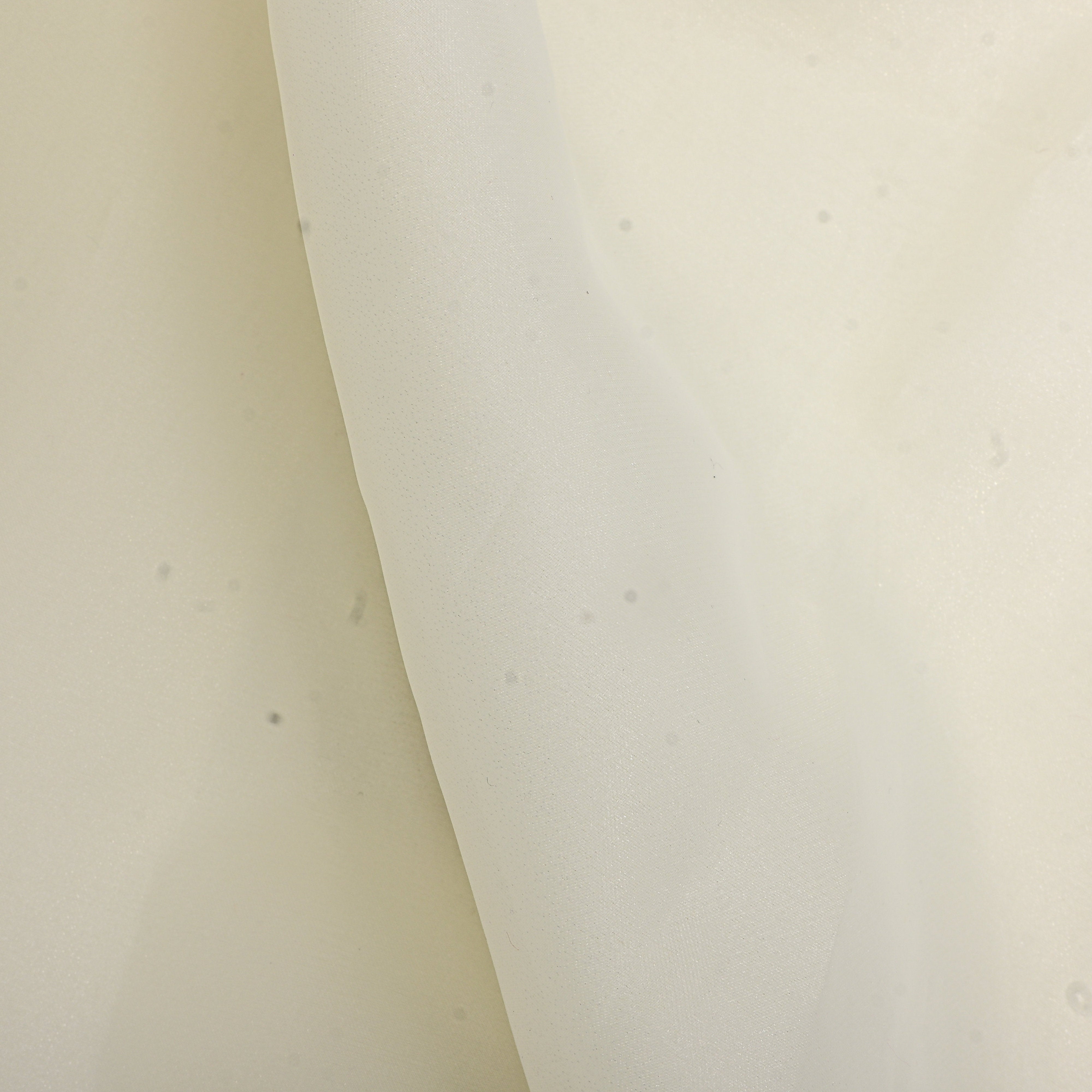 Pearl White Shimmer Plain Organza Fabric