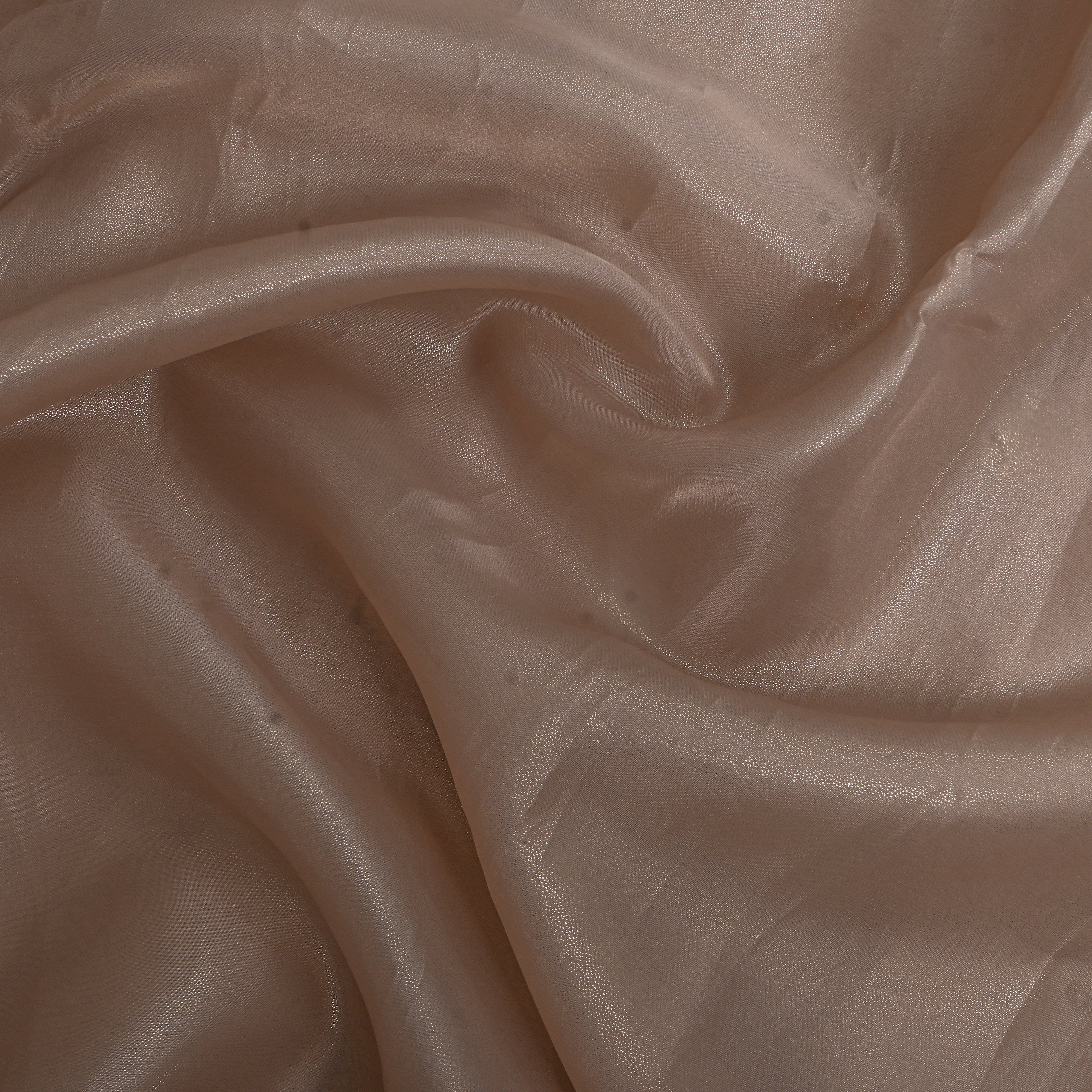 Light Brown Shimmer Plain Organza Fabric