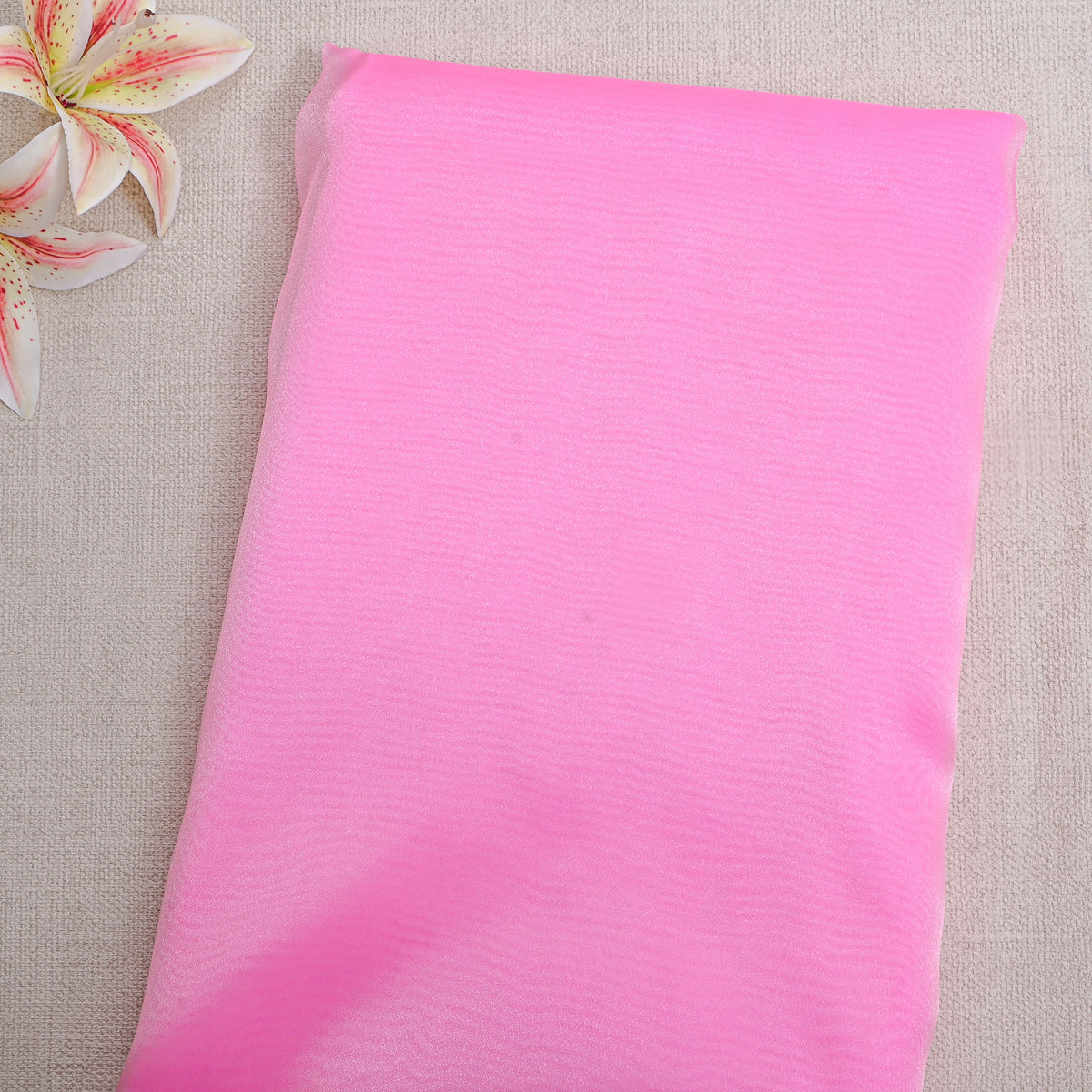 Barbie Pink Organza Fabric