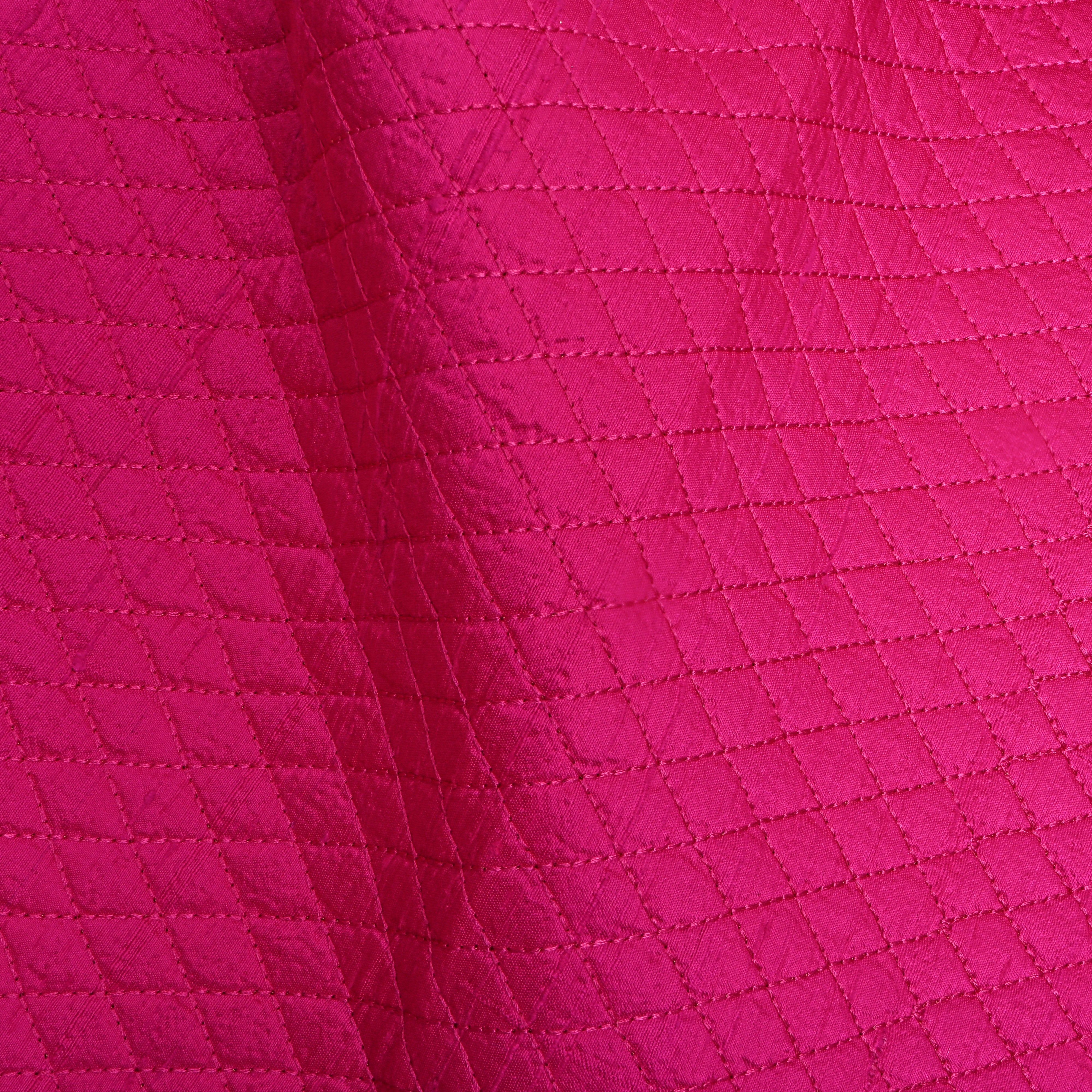 Pink Diamond Embroidery Raw Silk