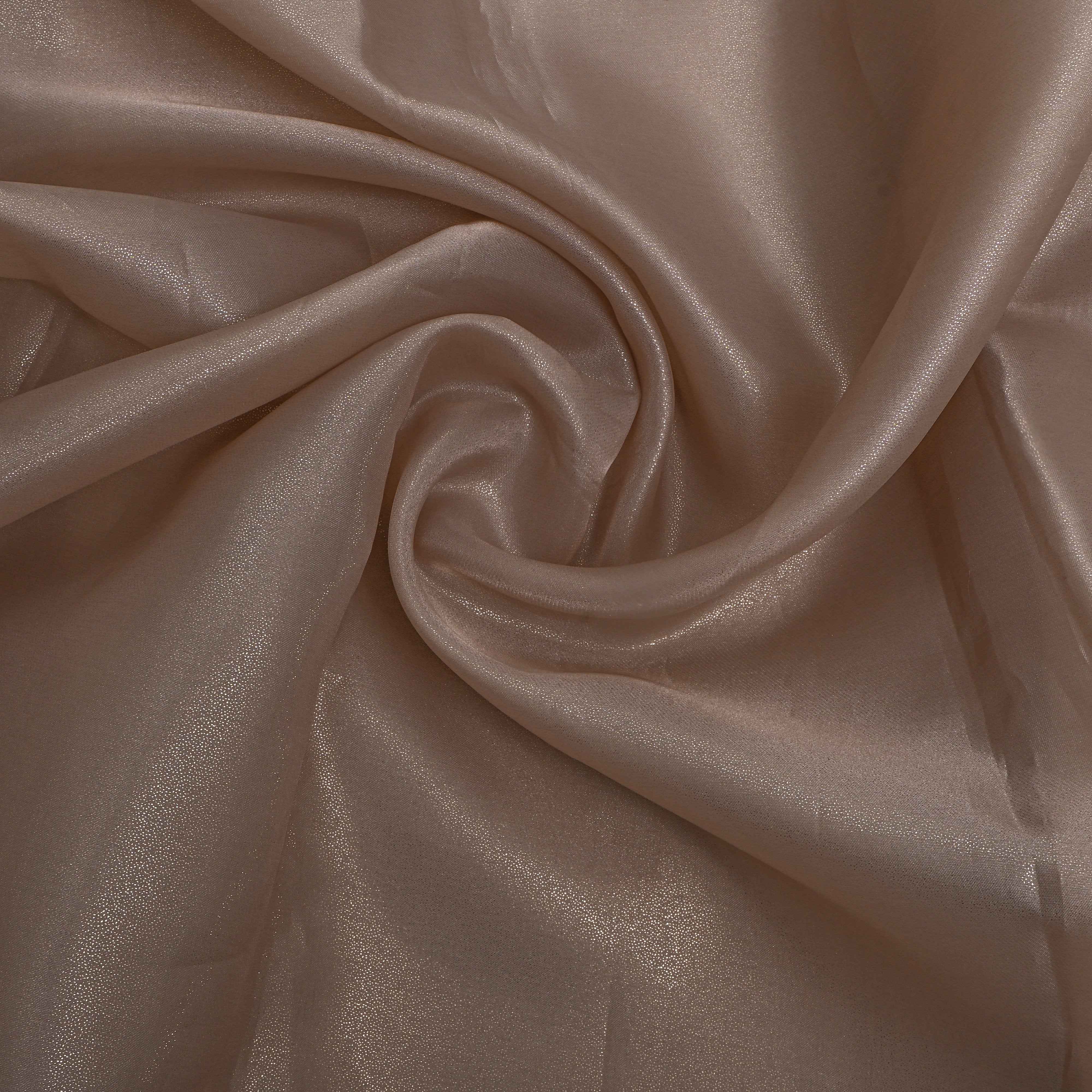 Brown Shimmer Plain Organza Fabric