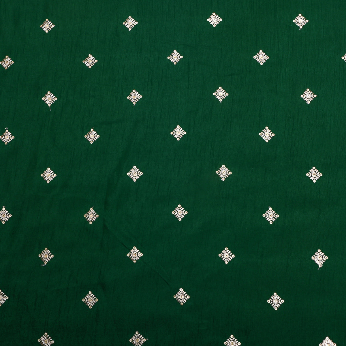 Green Silver Butti Embroidered Silk