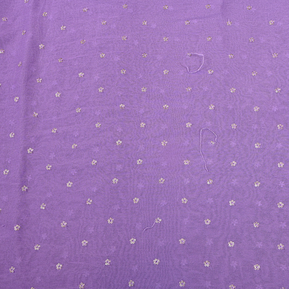Lavender Sequin Floral Butti Georgette Fabric