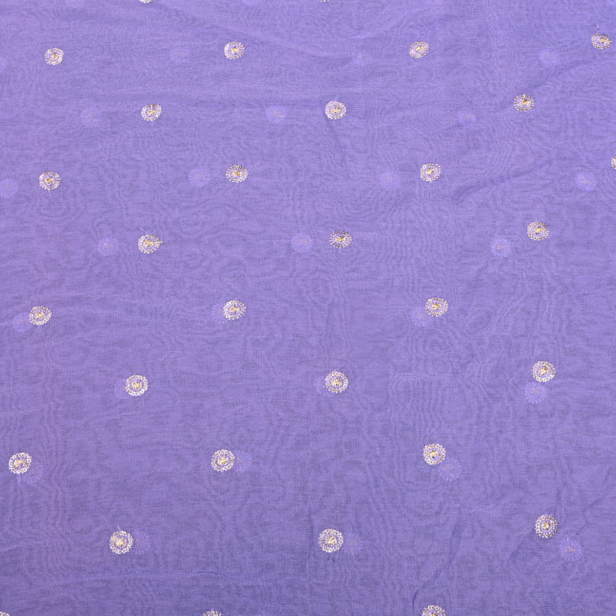 Lilac Sequin Butti Embroidery Georgette Fabric