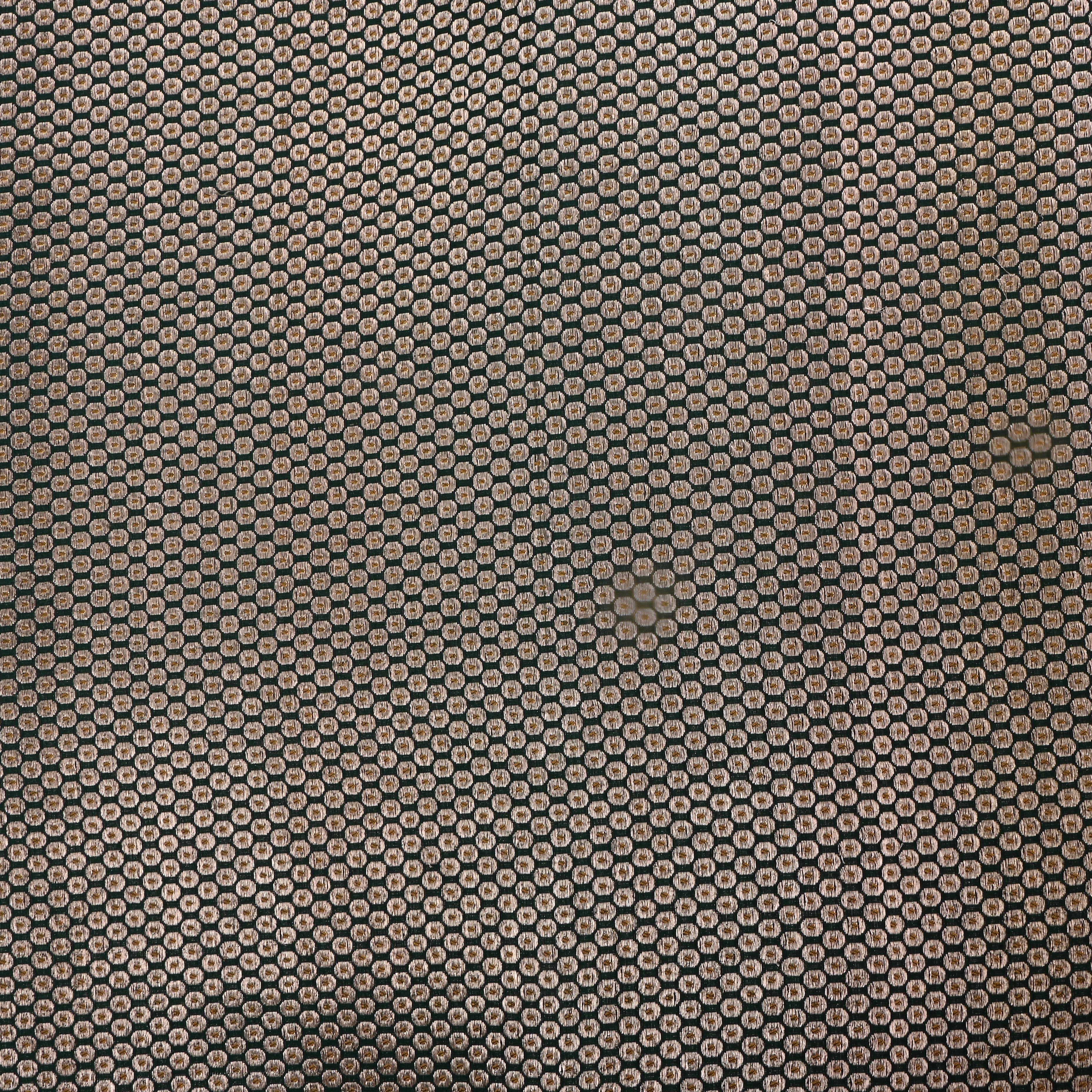 Bottle Green Jamawar Silk Fabric With Intricate Pattern