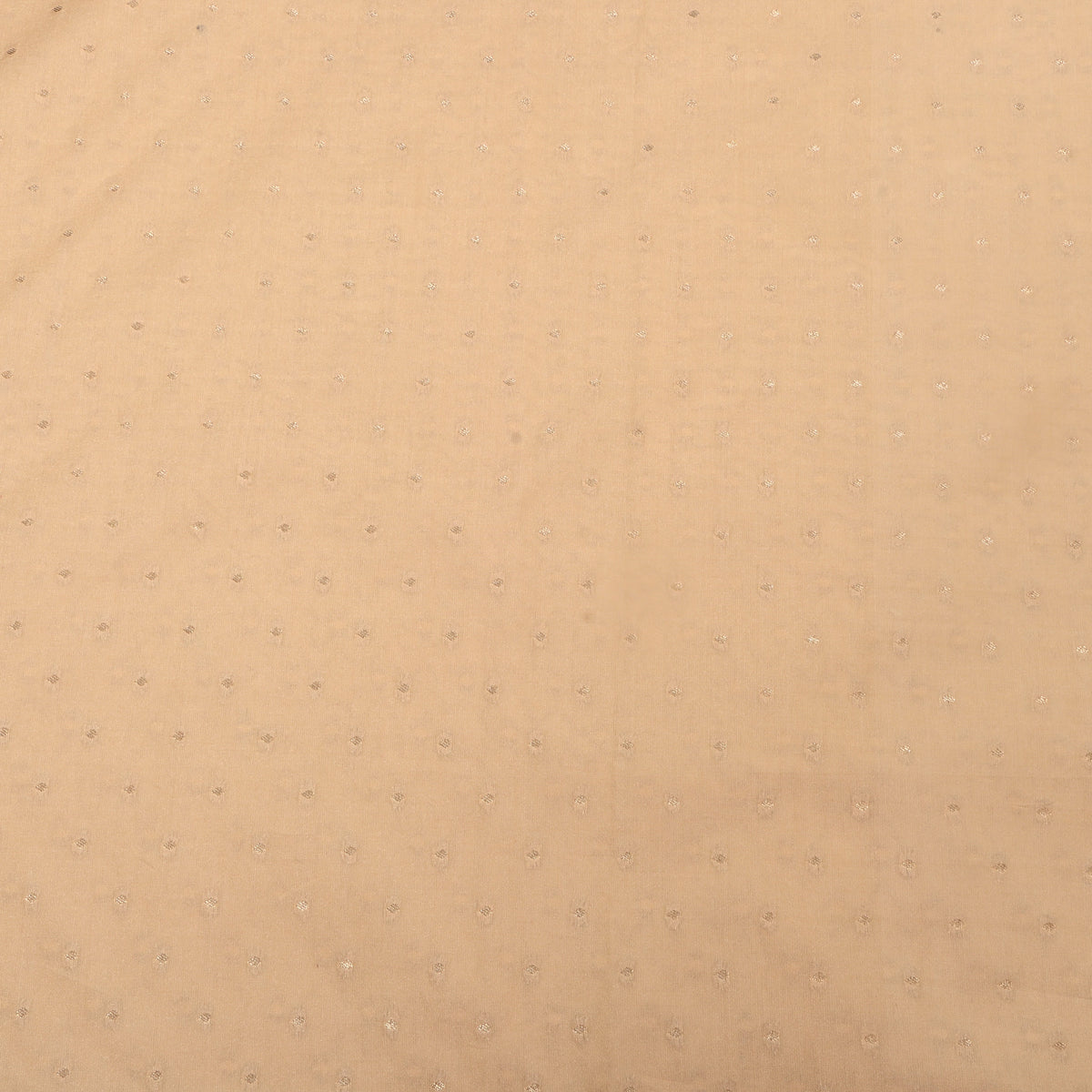 Beige Gold Zari Butti Jamawar Silk Fabric