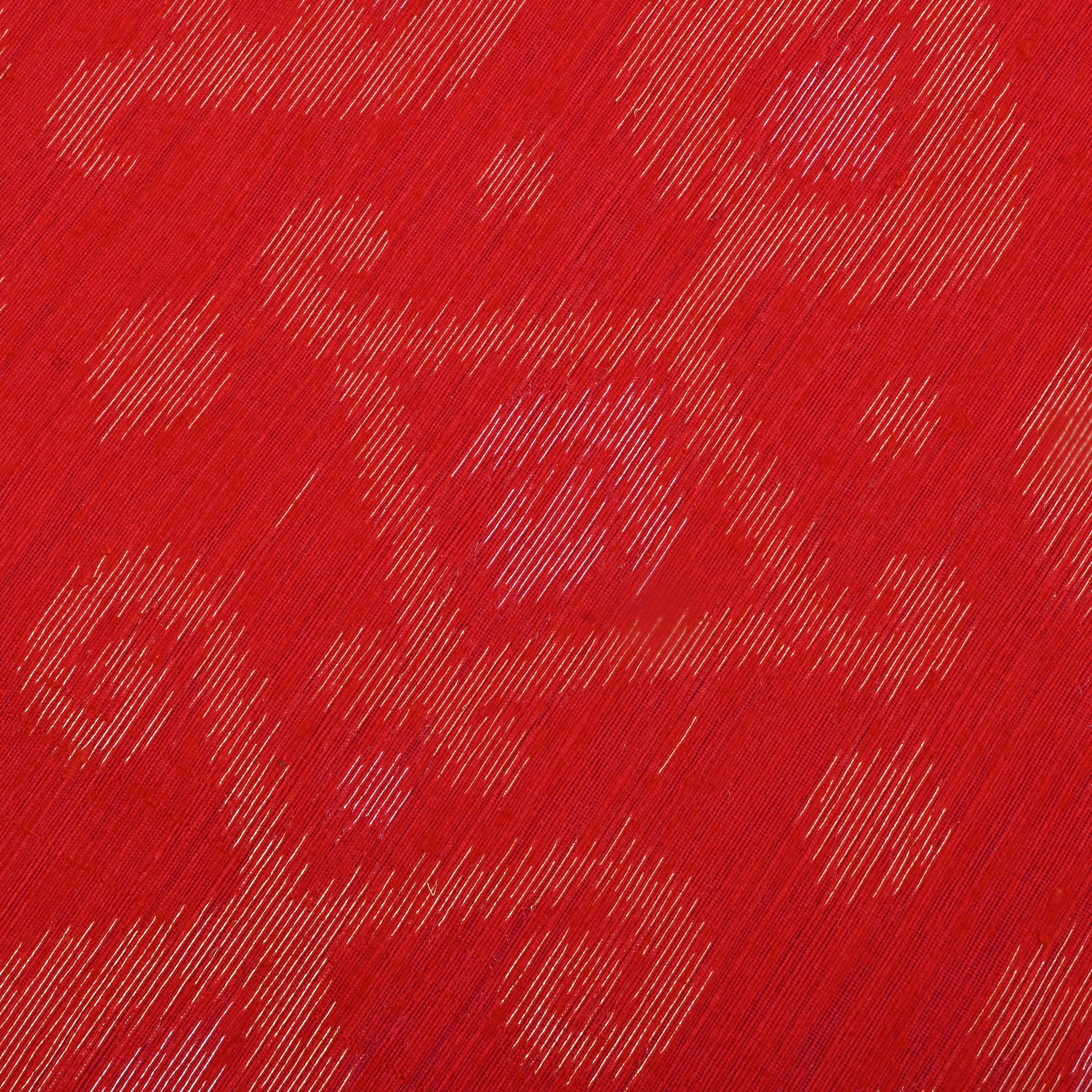 Red Matka Jamawar Fabric With Woven Pattern