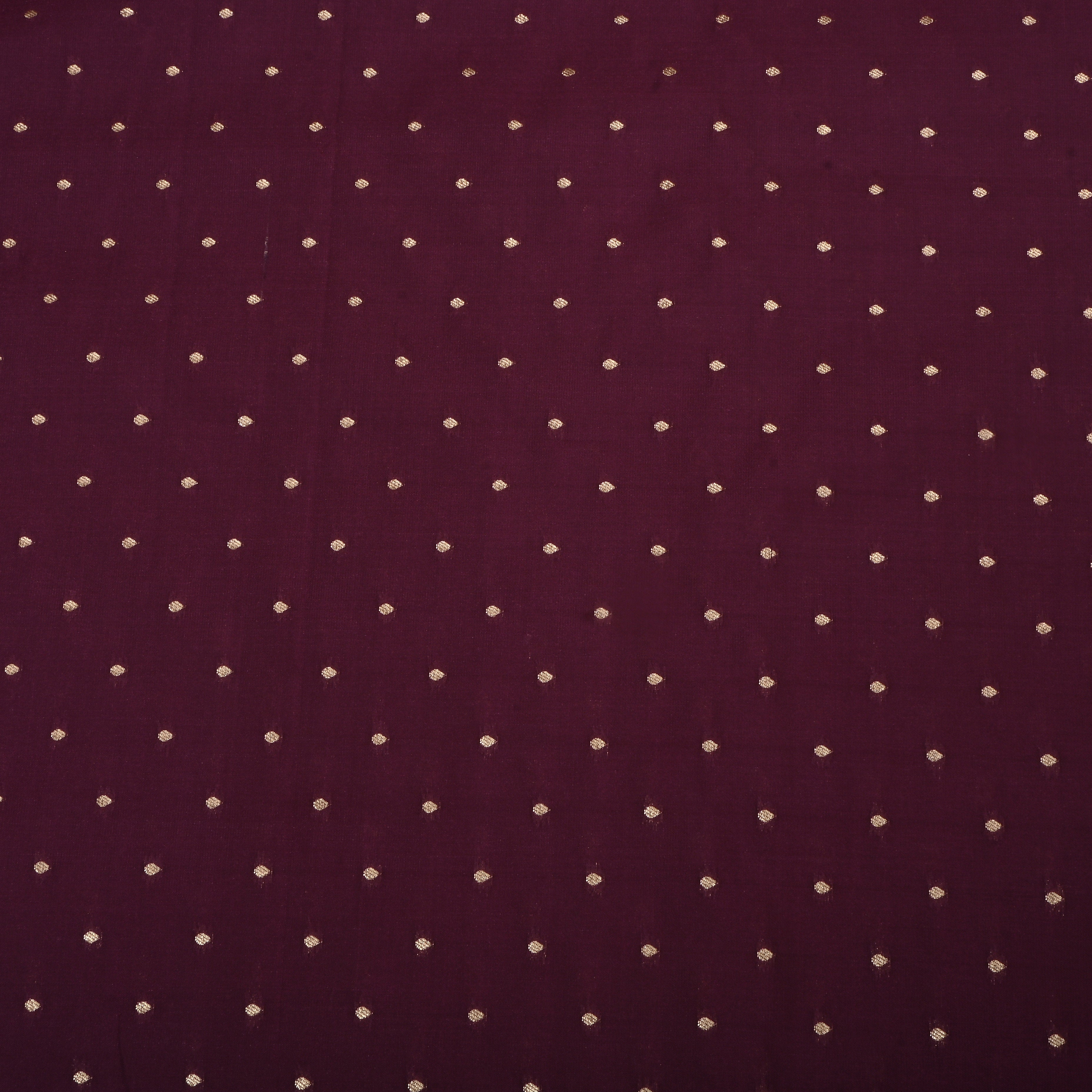 Crater Brown Jamawar Silk Fabric With Butti'S