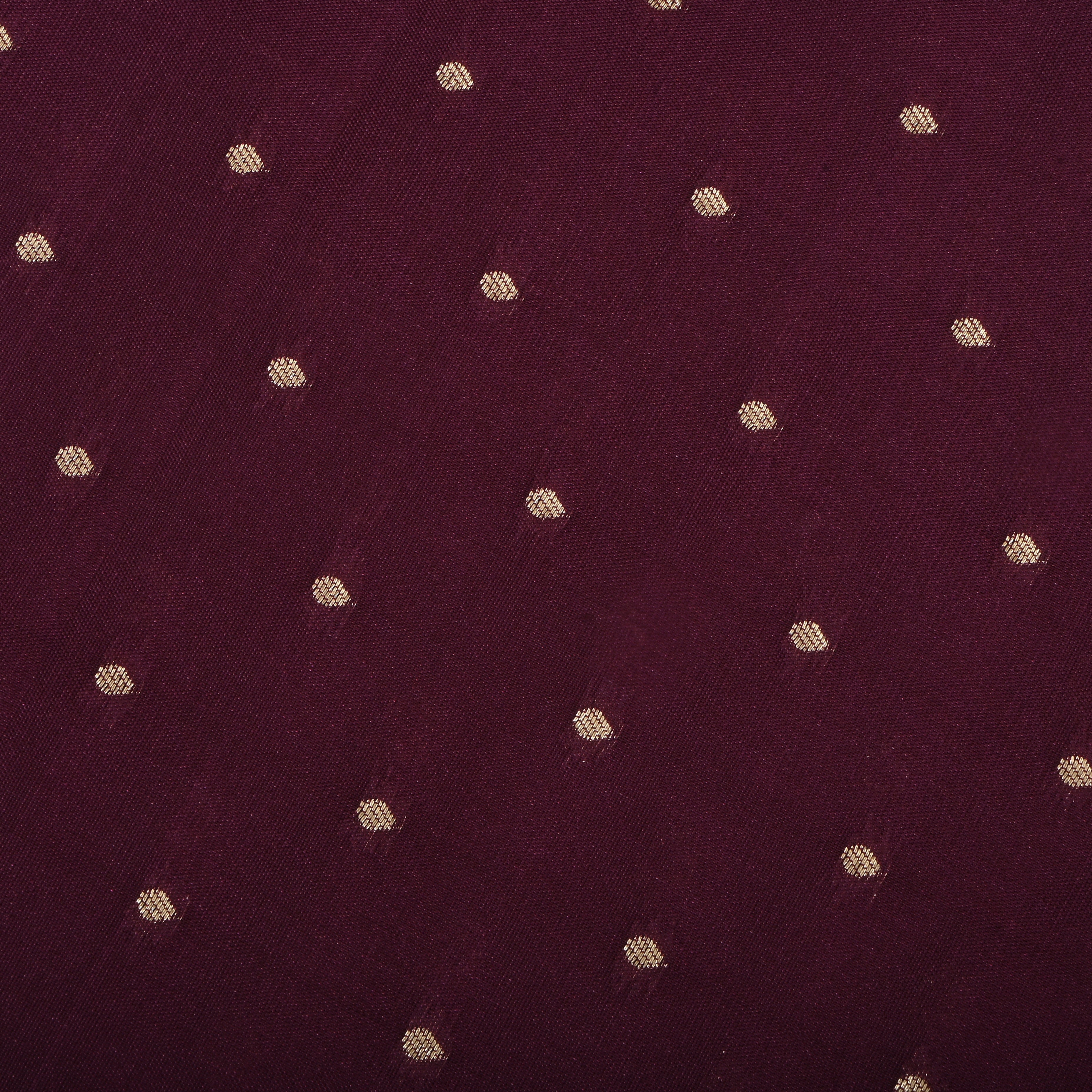 Crater Brown Jamawar Silk Fabric With Butti'S