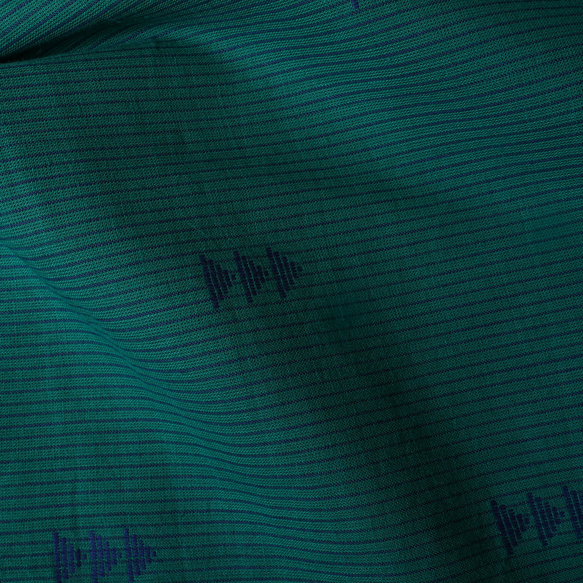 Teal Triangle Butti Fabric