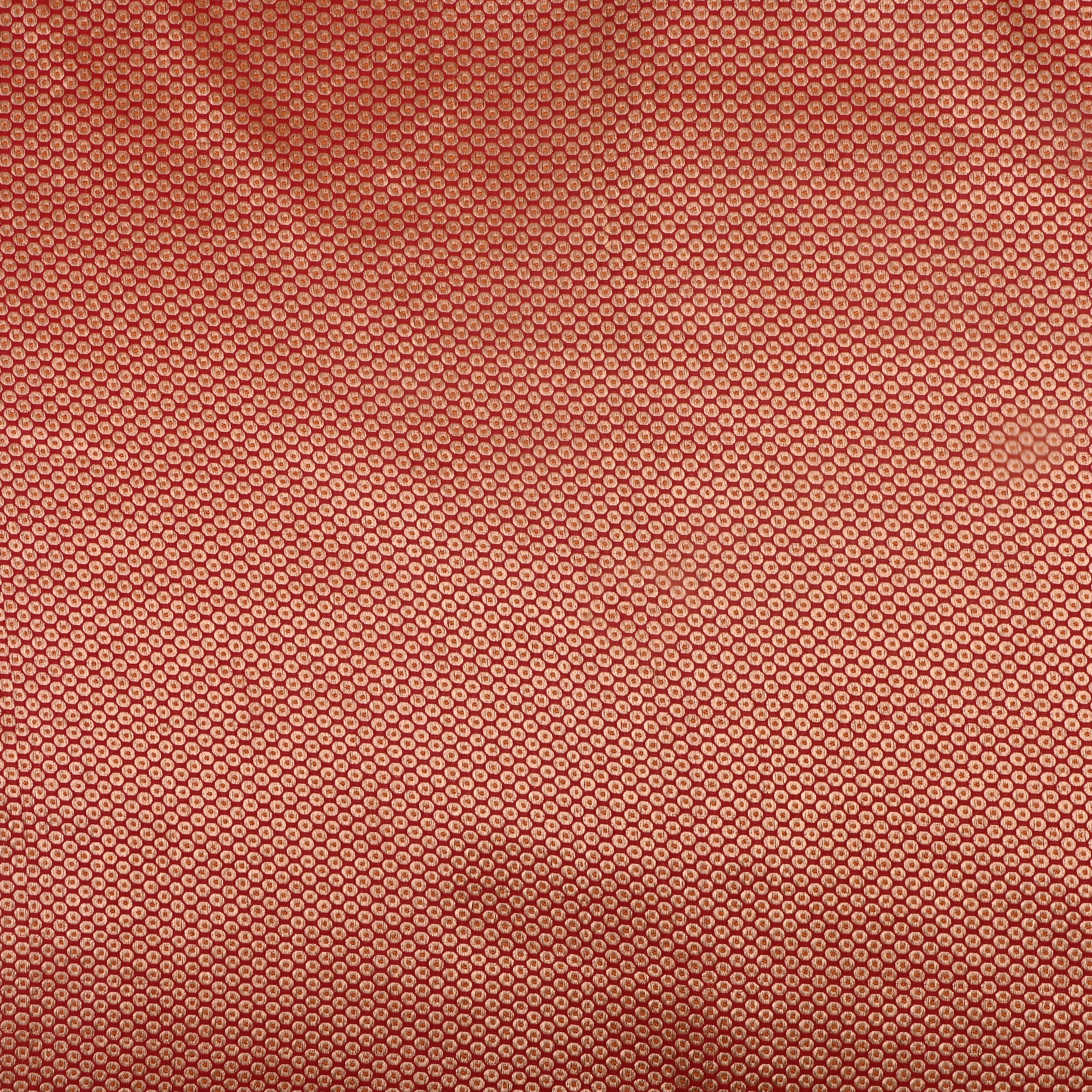 Maroon Jamawar Silk Fabric With Brocade Design