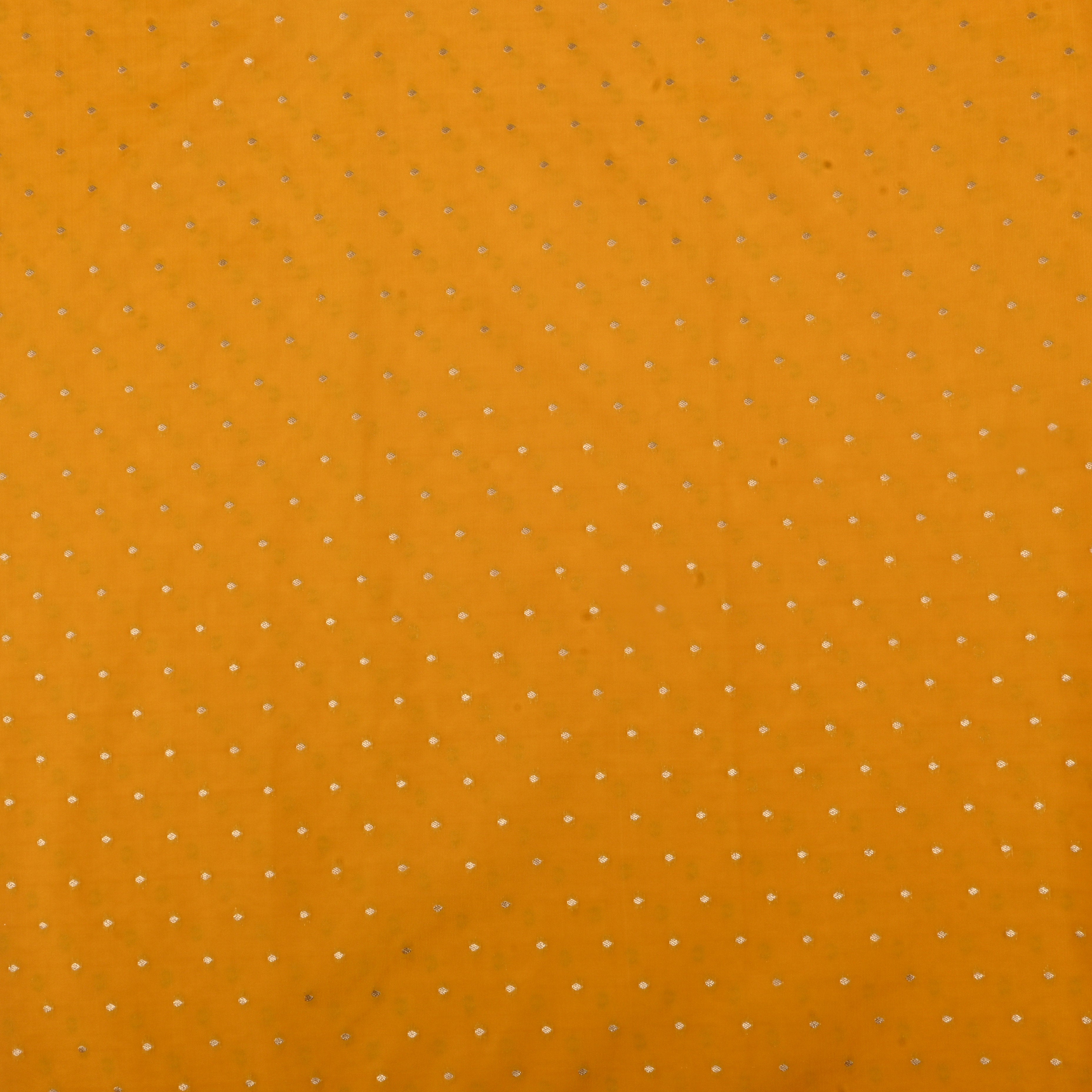 Carrot Orange Jamawar Silk Fabric With Butti'S