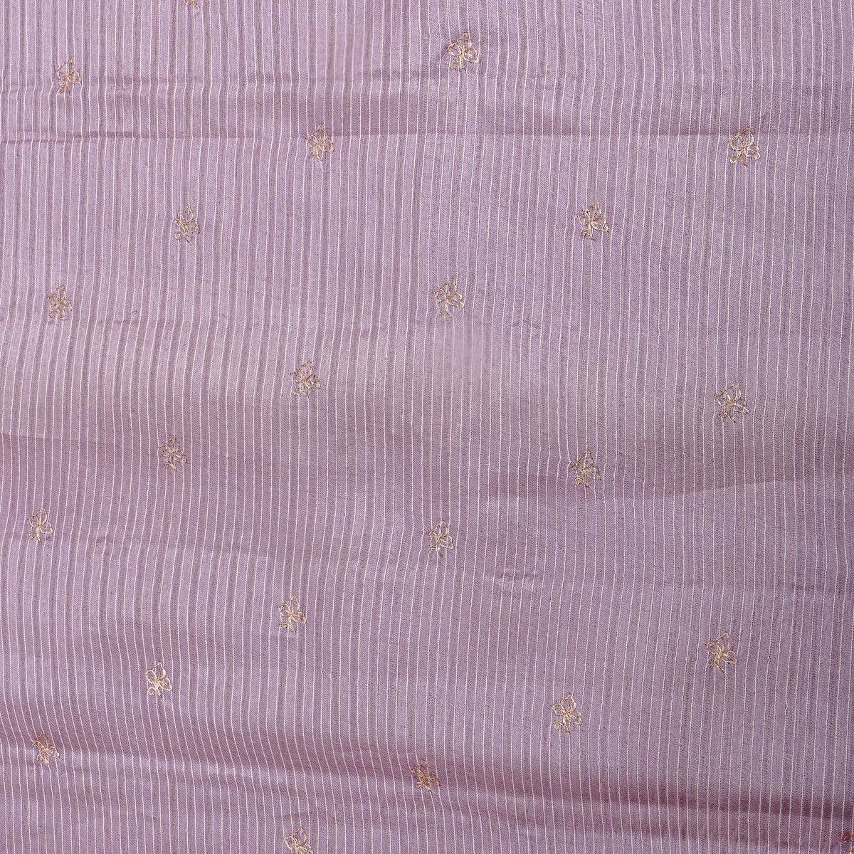 Mauve Lavender Zari Butti Tussar Fabric