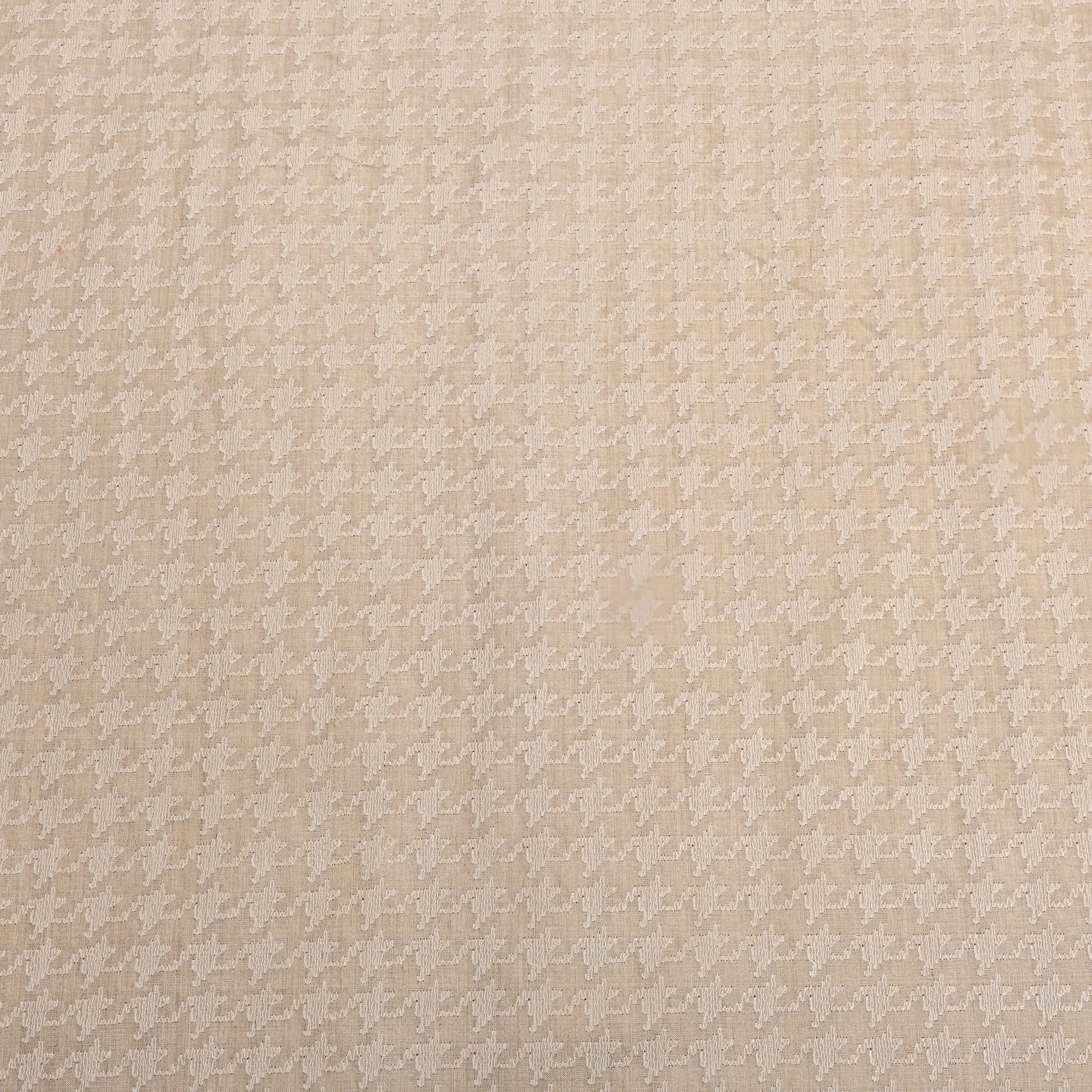 Golden Beige Thread Embroidery Munga Tussar Fabric