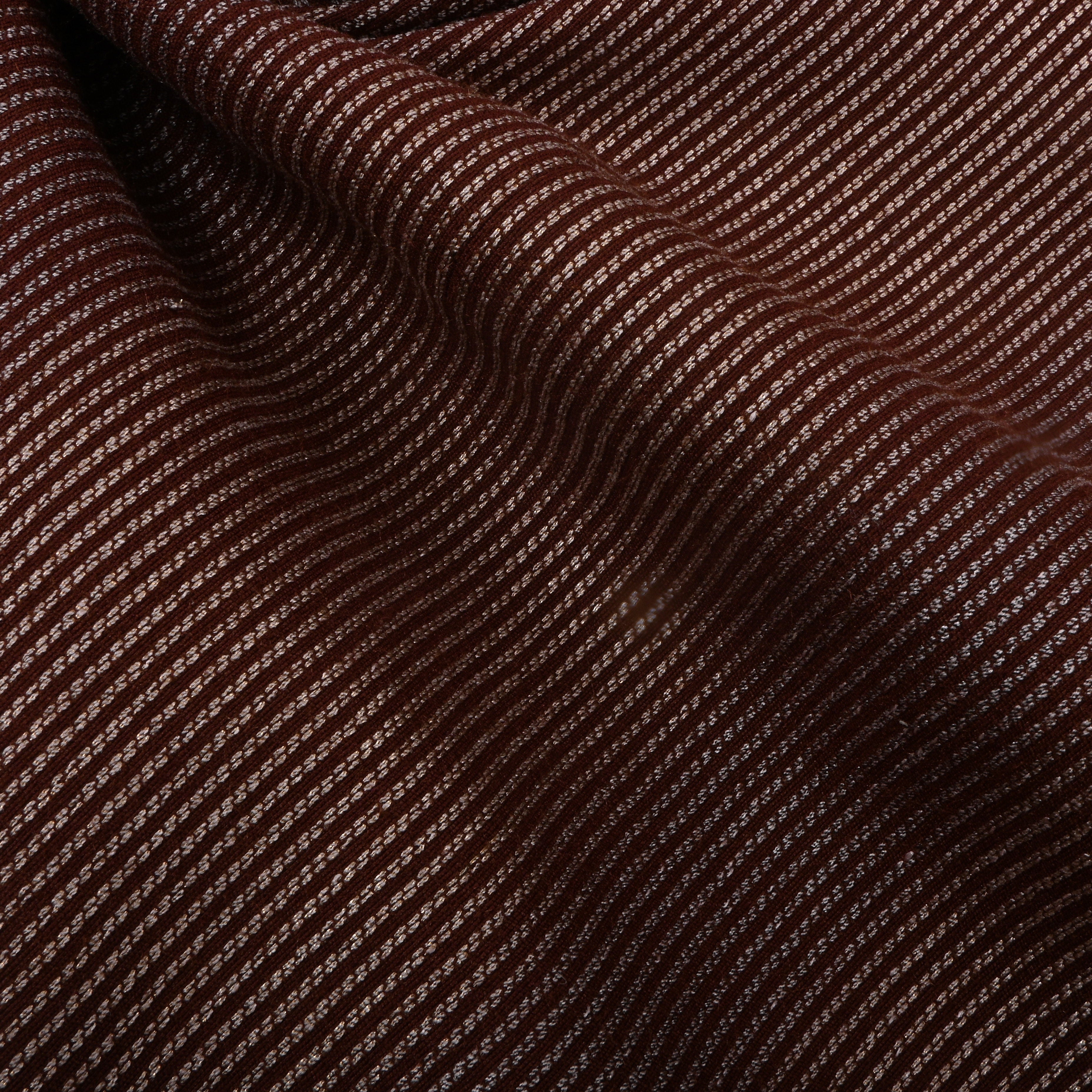 Dark Brown Jamawar Tussar Solid Fabric