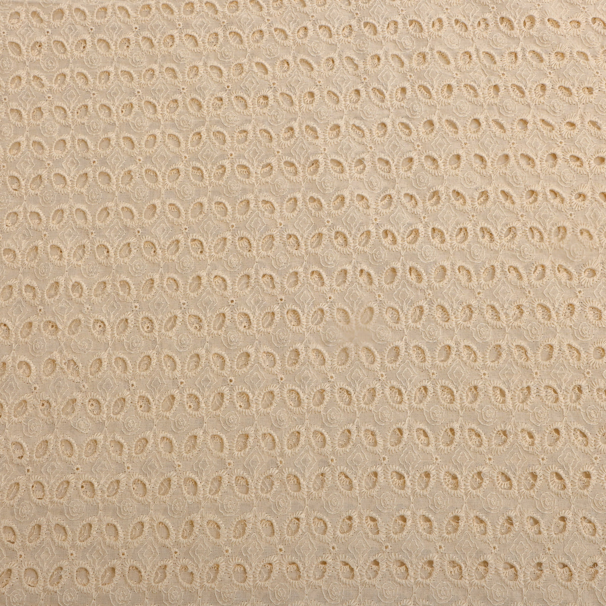Cream Cut Work Embroidery Chanderi Fabric