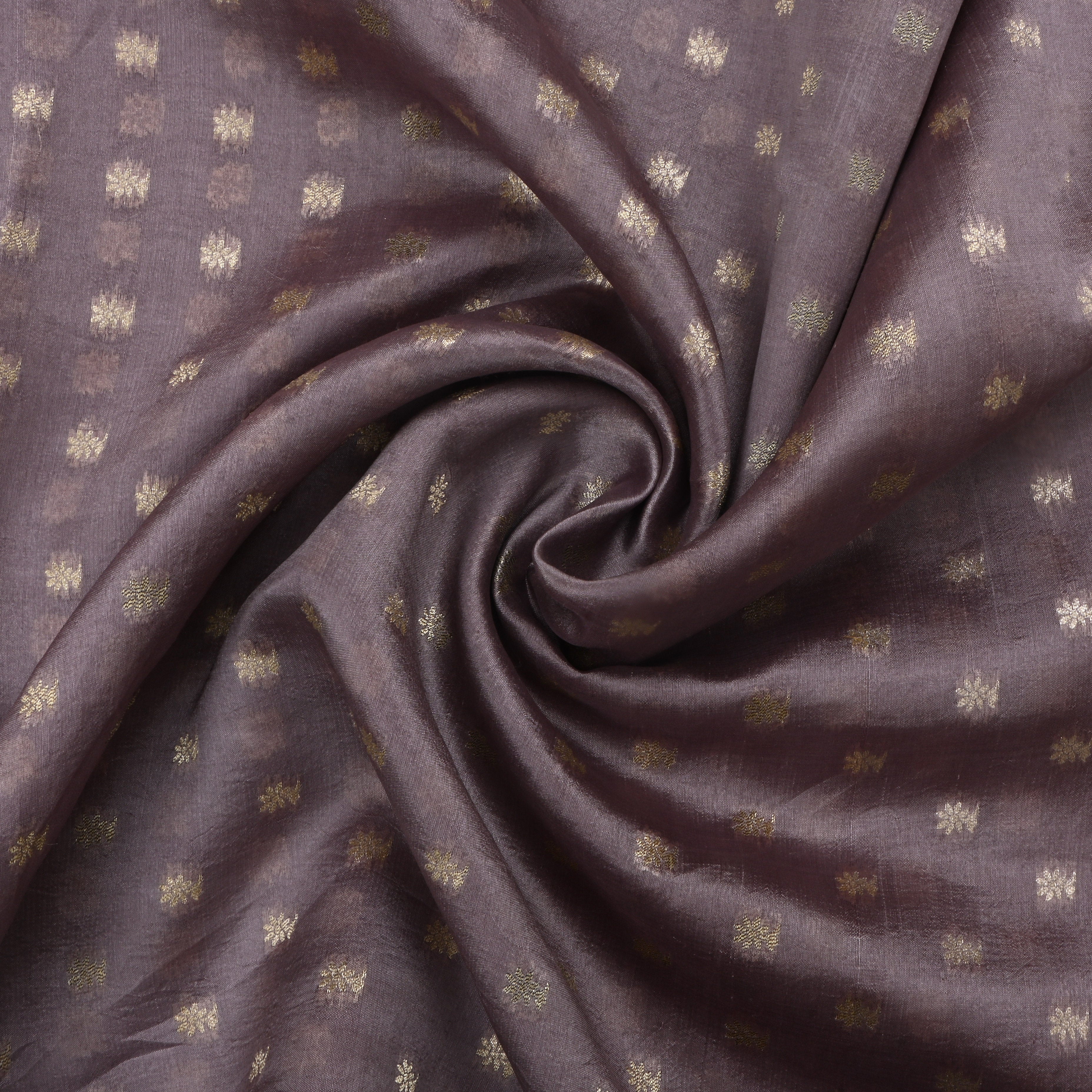 Mountbatten Pink Jamawar Silk Fabric With Butti'S