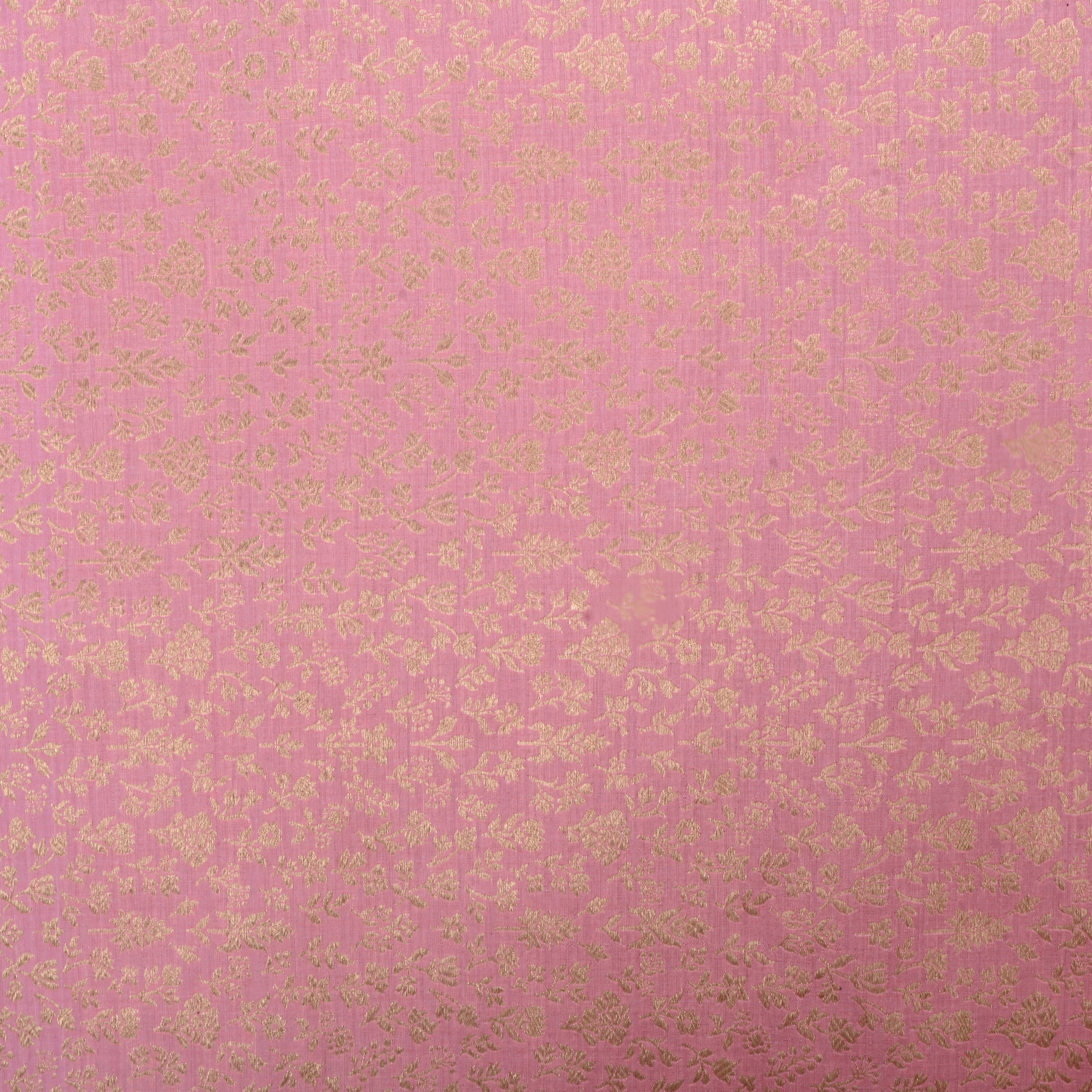 Dusty Pink Jamawar Silk Fabric With Floral Jaal