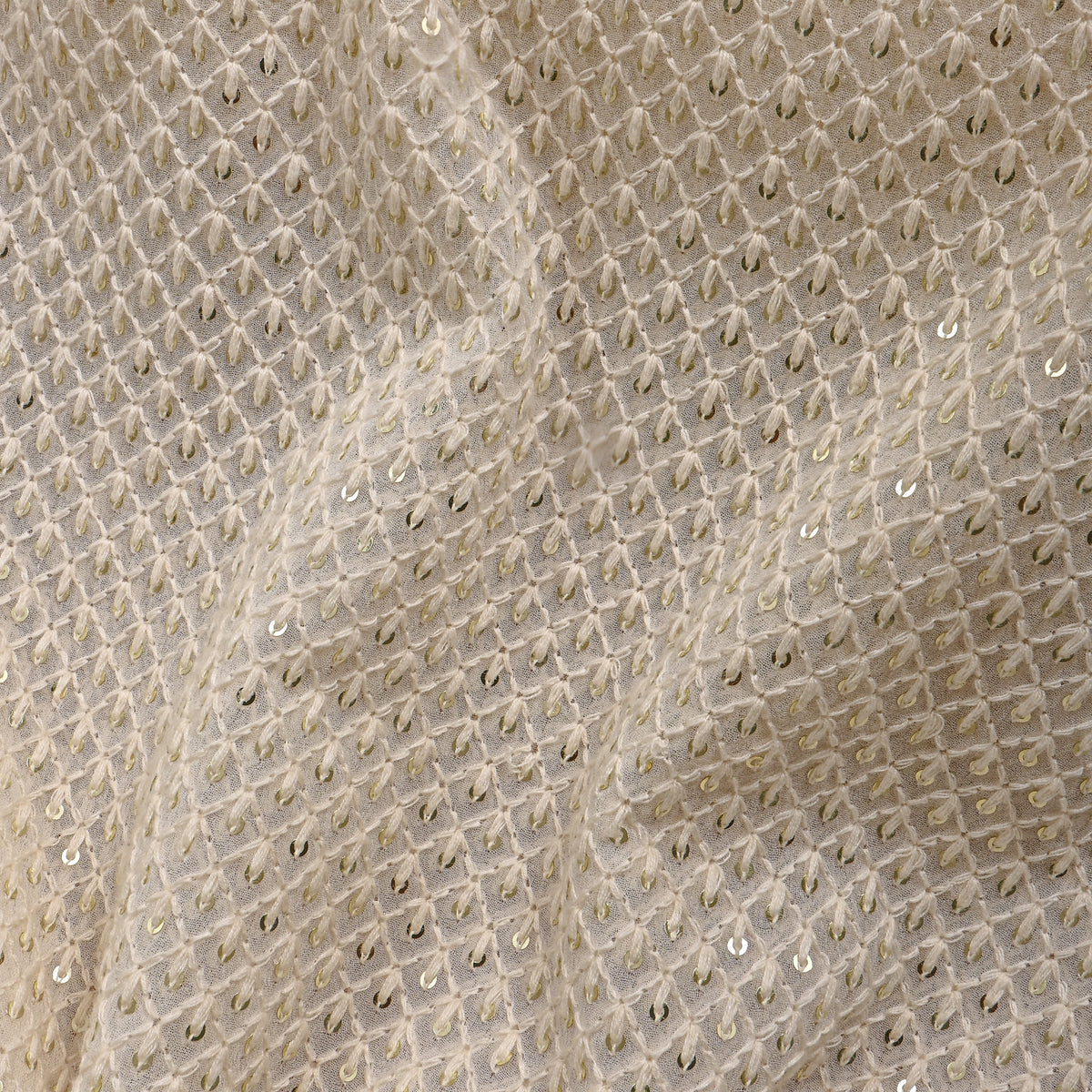 Cream Georgette With Floral Thread Work