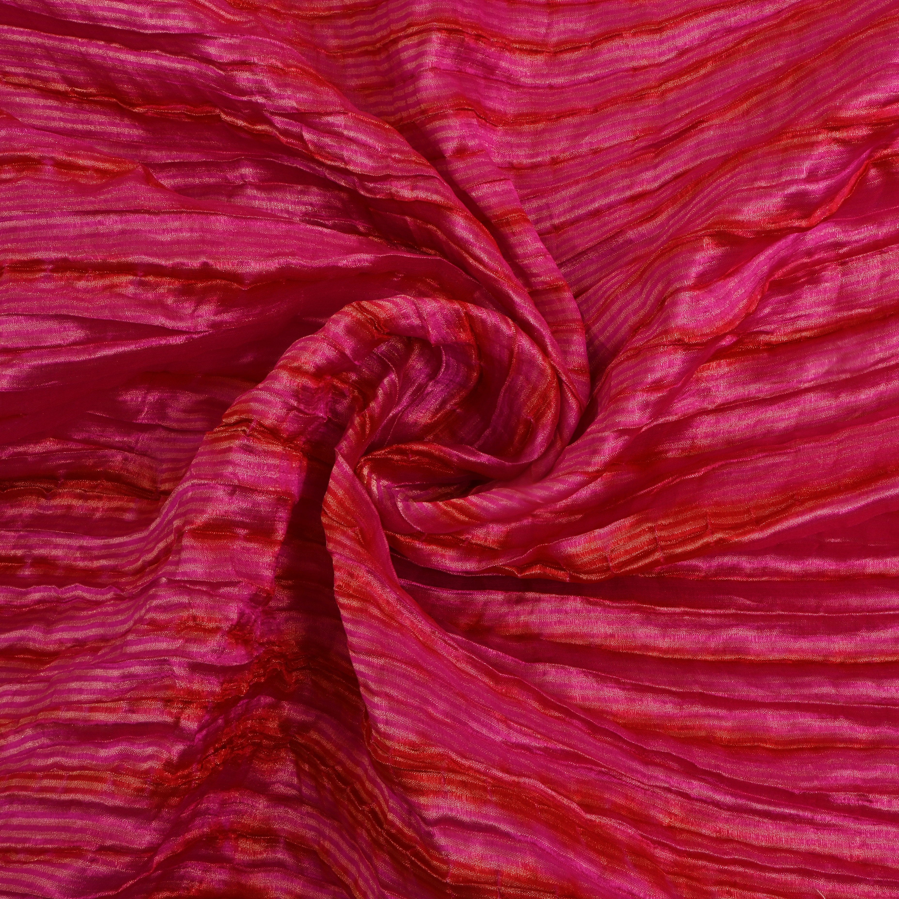 Deep Pink Shibori Dye Bandhani Fabric