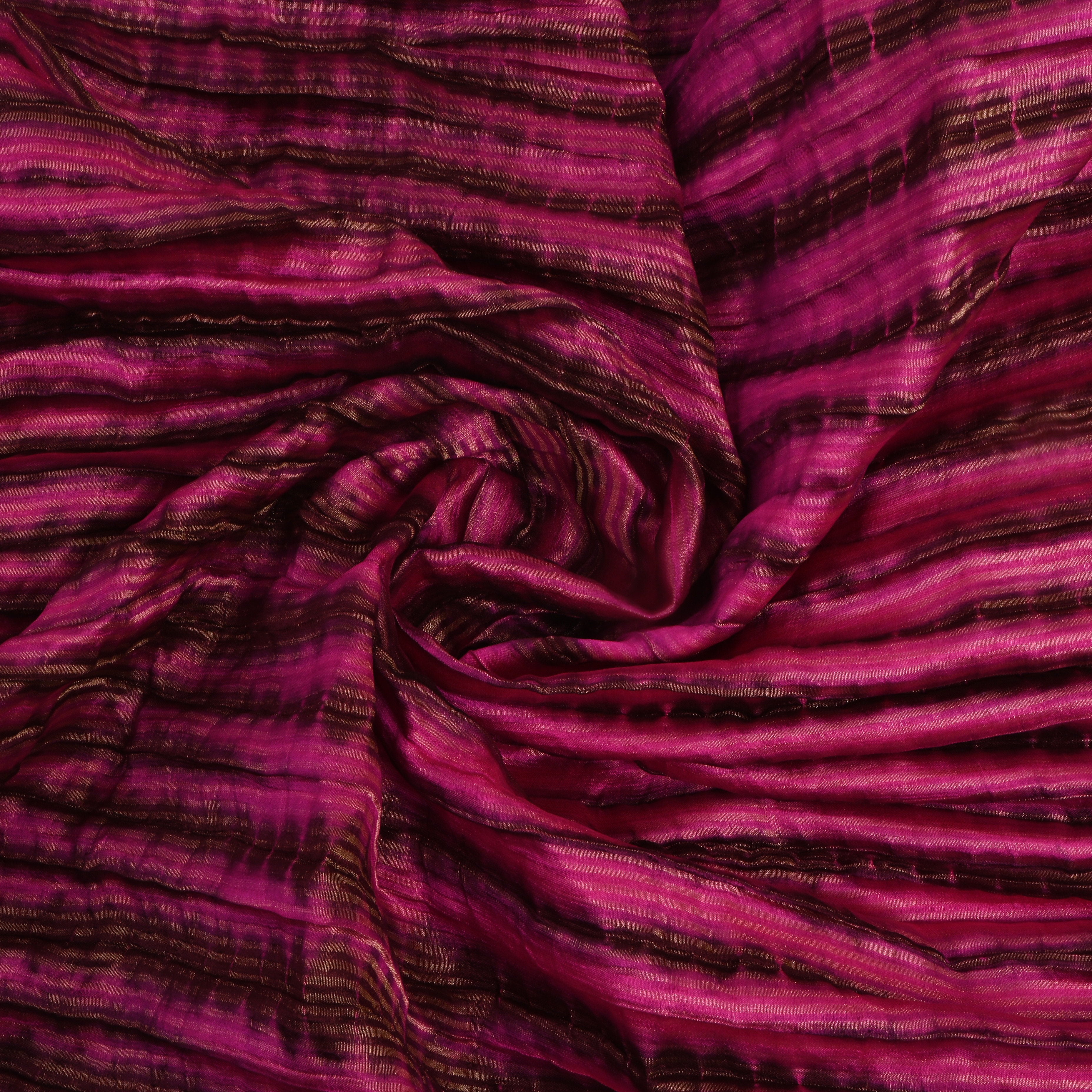 Rich Pink Shibori Dye Bandhani Fabric