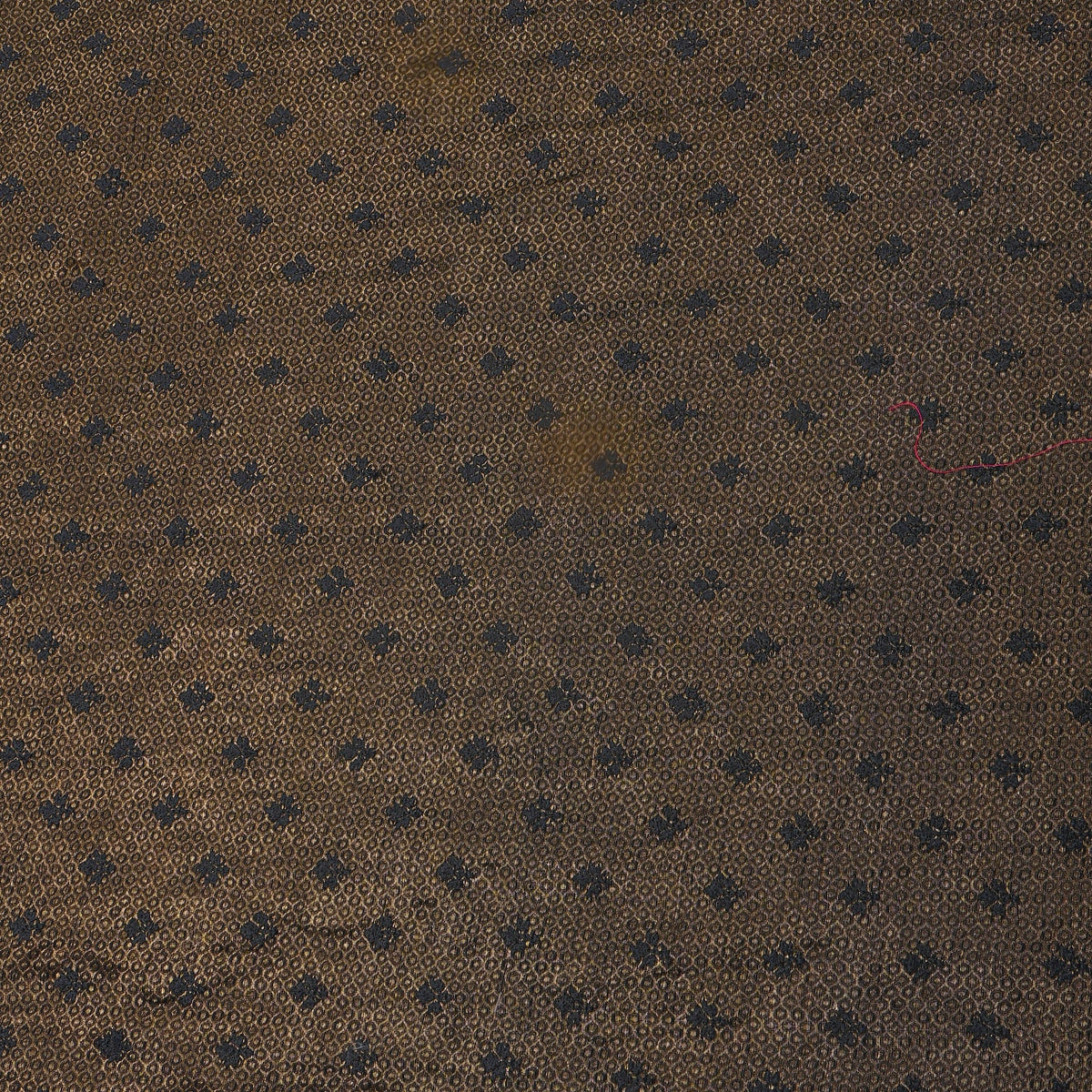 Black Butti Weave Banarasi Silk Fabric