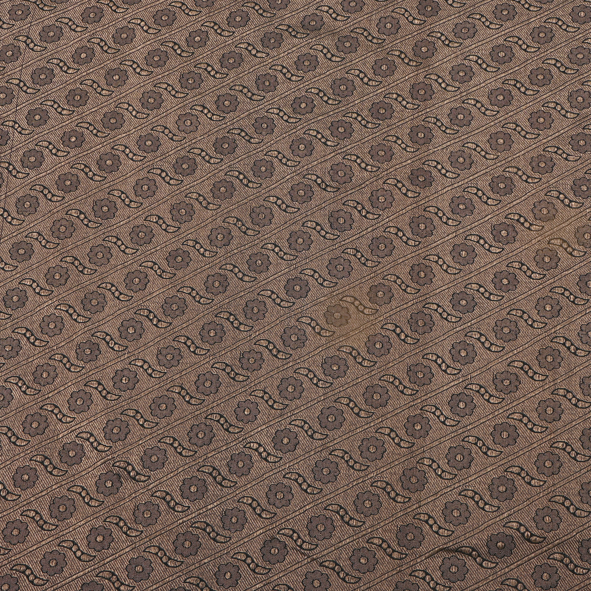 Golden Black Zari Butti Weave  Banarasi Silk Fabric
