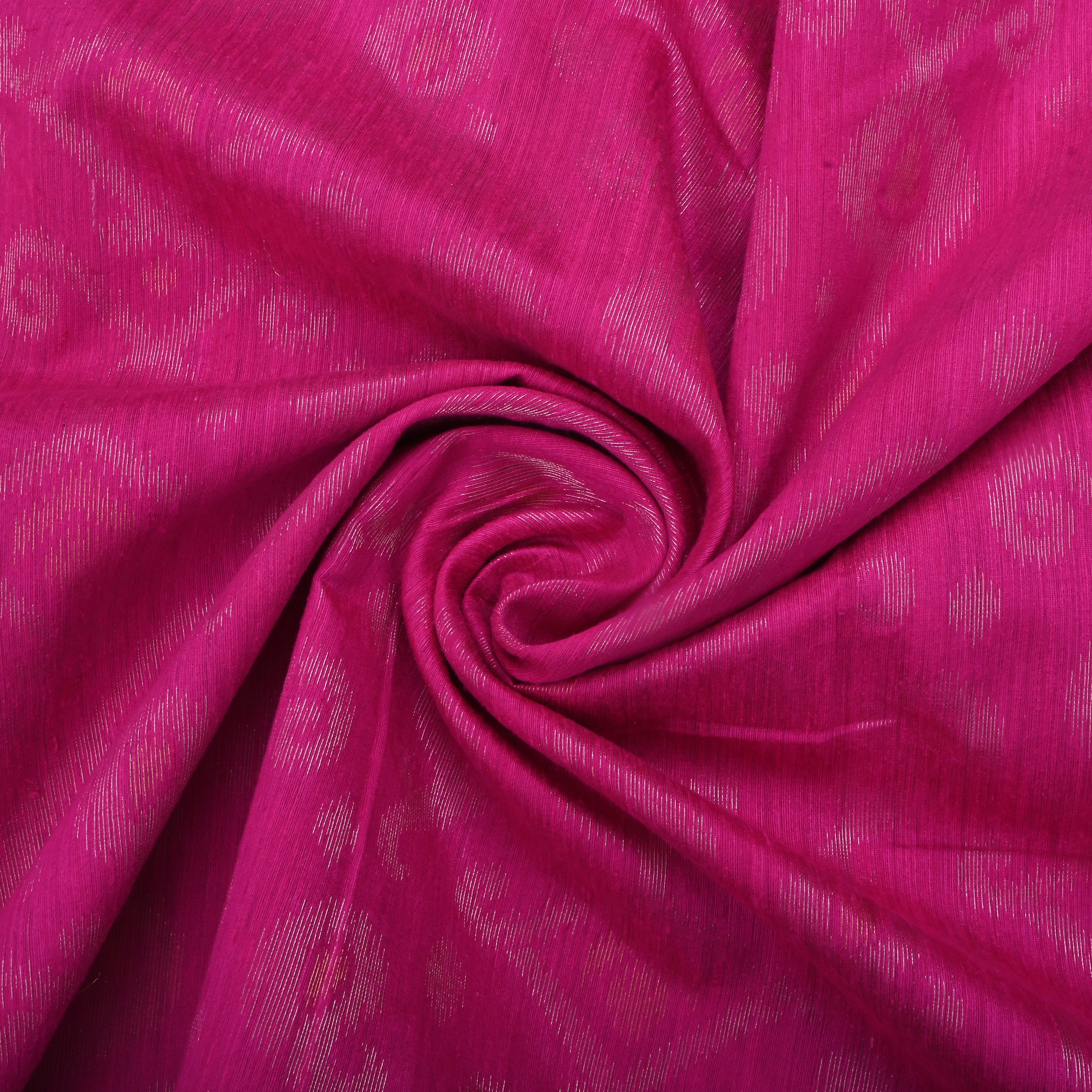 Rose Pink Matka Jamawar Fabric With Woven Patterns