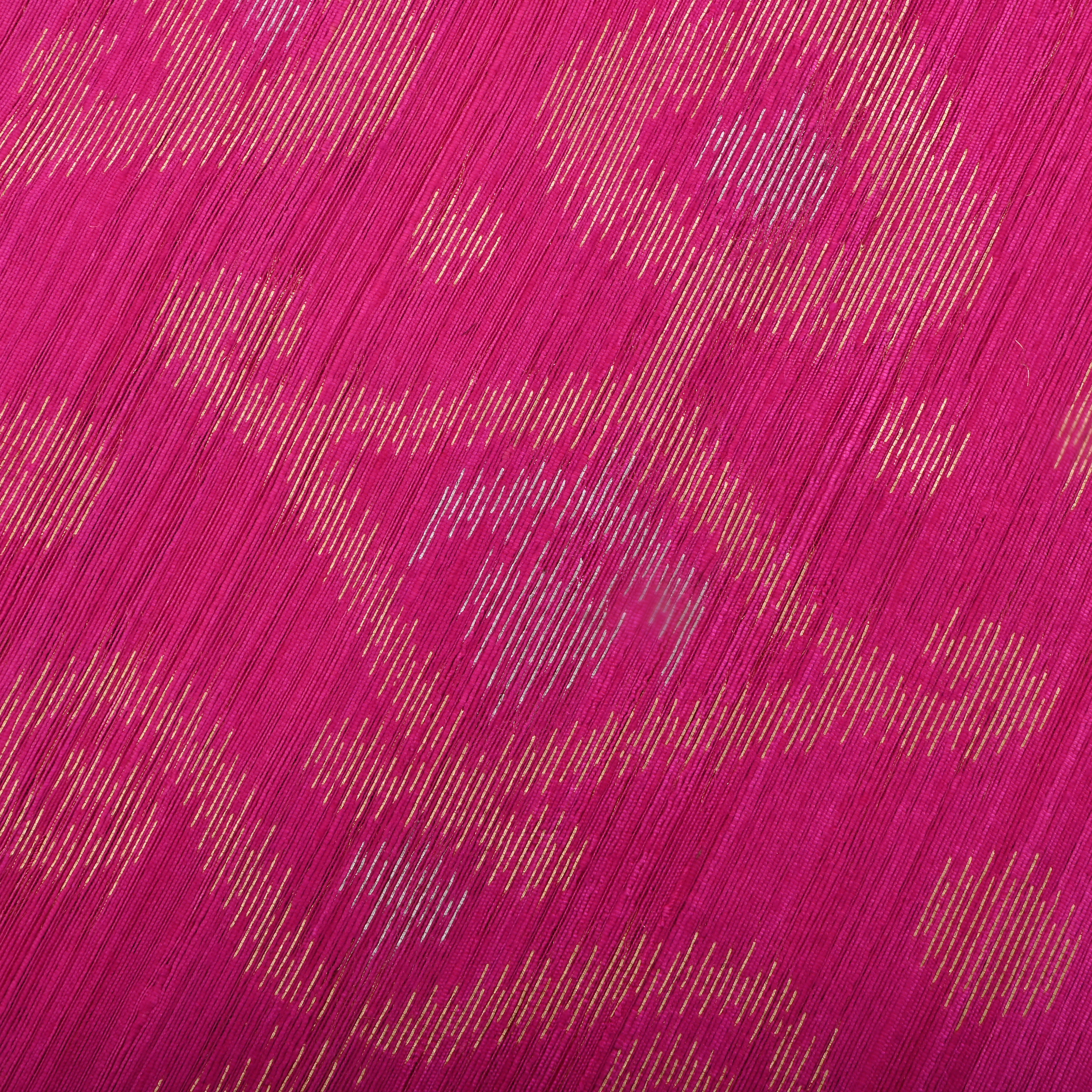 Pink Matka Jamawar Fabric With Woven Patterns