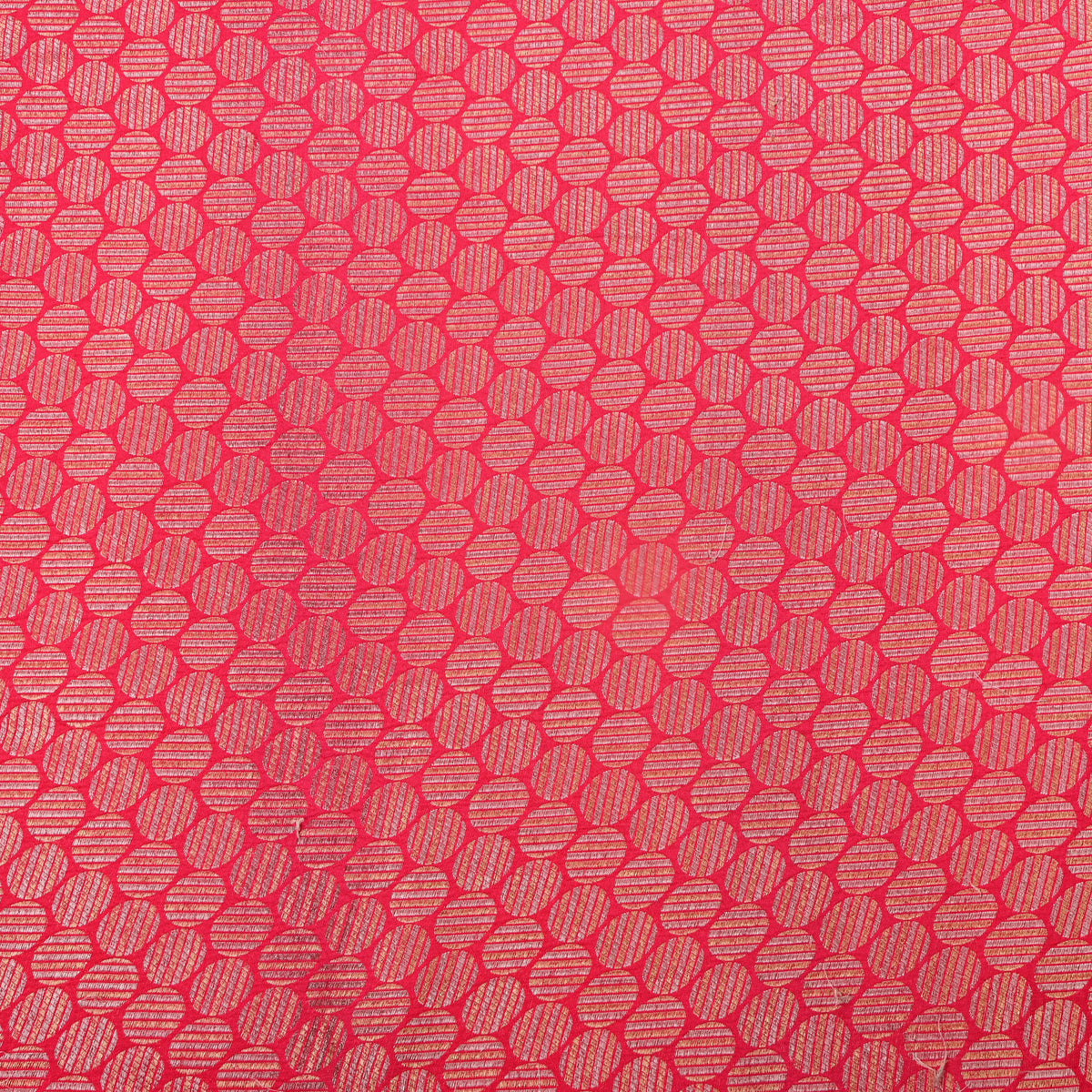 Red Banarasi Silk Zari Butti Fabric