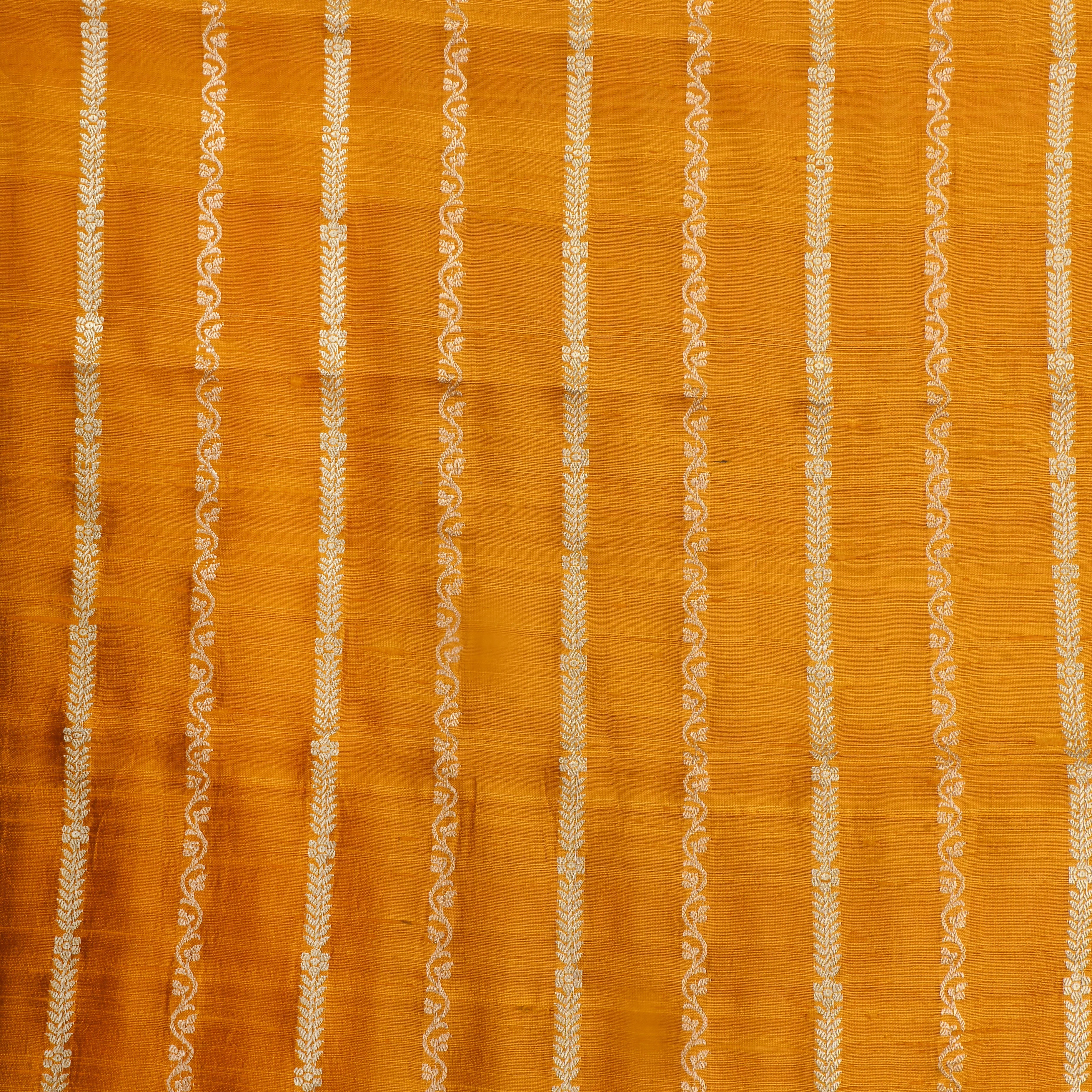 Ginger Dupion Jamawar Dupion Fabric With Stripes